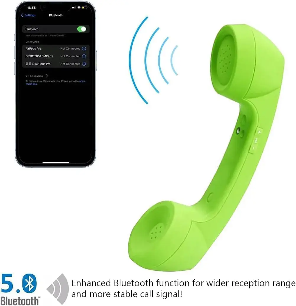 LIONSOUL Retro Bluetooth Handset with USB Charging | 12 Hours Talk Time - view 2