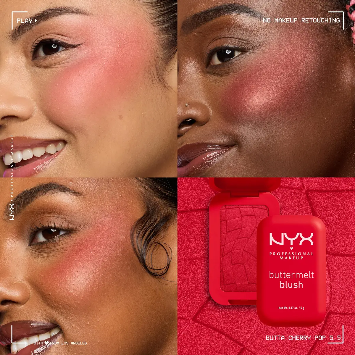 NYX Professional Makeup Buttermelt Blush Powder Butta Than Coral 5g (0.17 oz) | High Pigment Face Makeup - view 3
