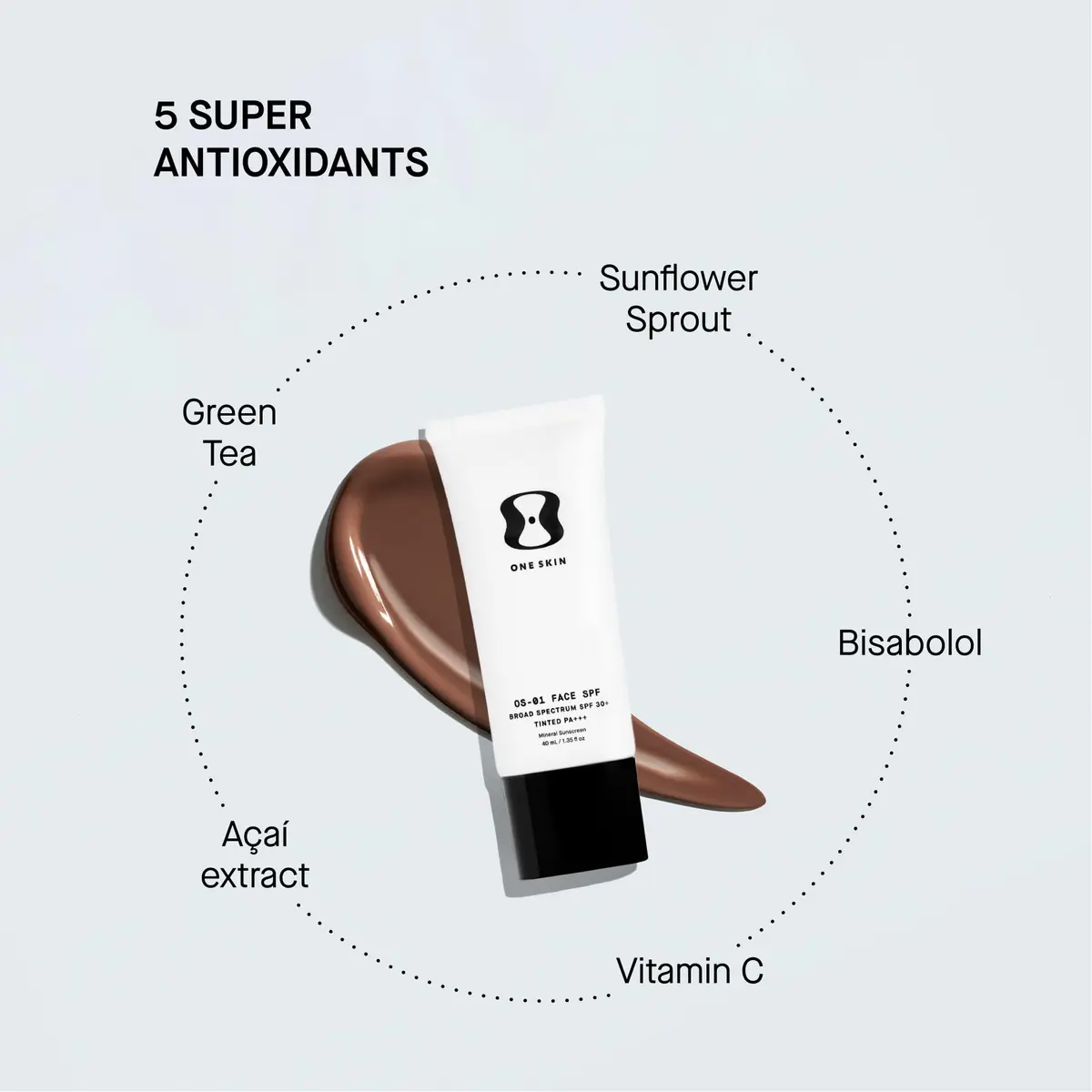 oneskin OS-01 Face SPF 30 Mineral Sunscreen Deep | Broad Spectrum, Skin Longevity (112 chars) - view 5