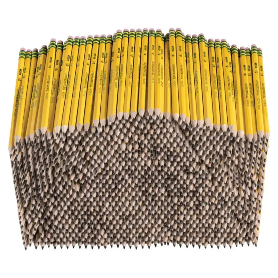 Ticonderoga Wood-Cased Pencils, Pre-Sharpened, HB #2, Yellow, 2000 Pencils Total | Trusted by Teachers for Over 100 Years - view 6