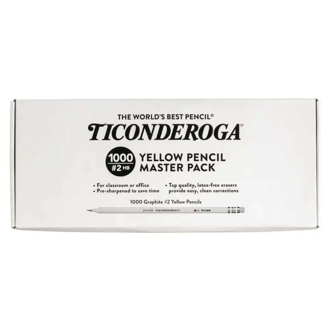Ticonderoga Wood-Cased Pencils, Pre-Sharpened, HB #2, Yellow, 2000 Pencils Total | Trusted by Teachers for Over 100 Years - view 7