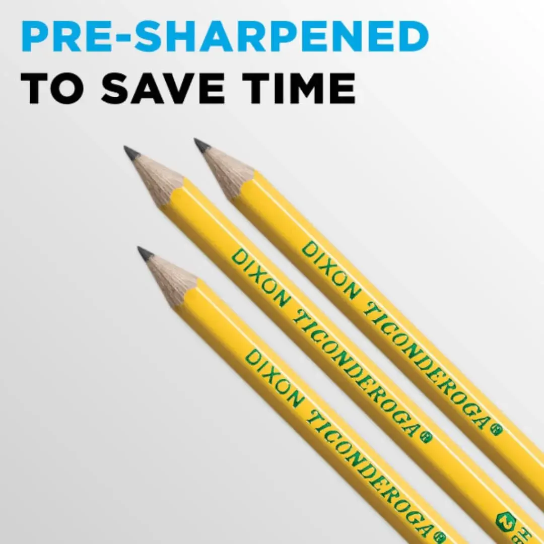 Ticonderoga Wood-Cased Pencils, Pre-Sharpened, HB #2, Yellow, 2000 Pencils Total | Trusted by Teachers for Over 100 Years - view 9