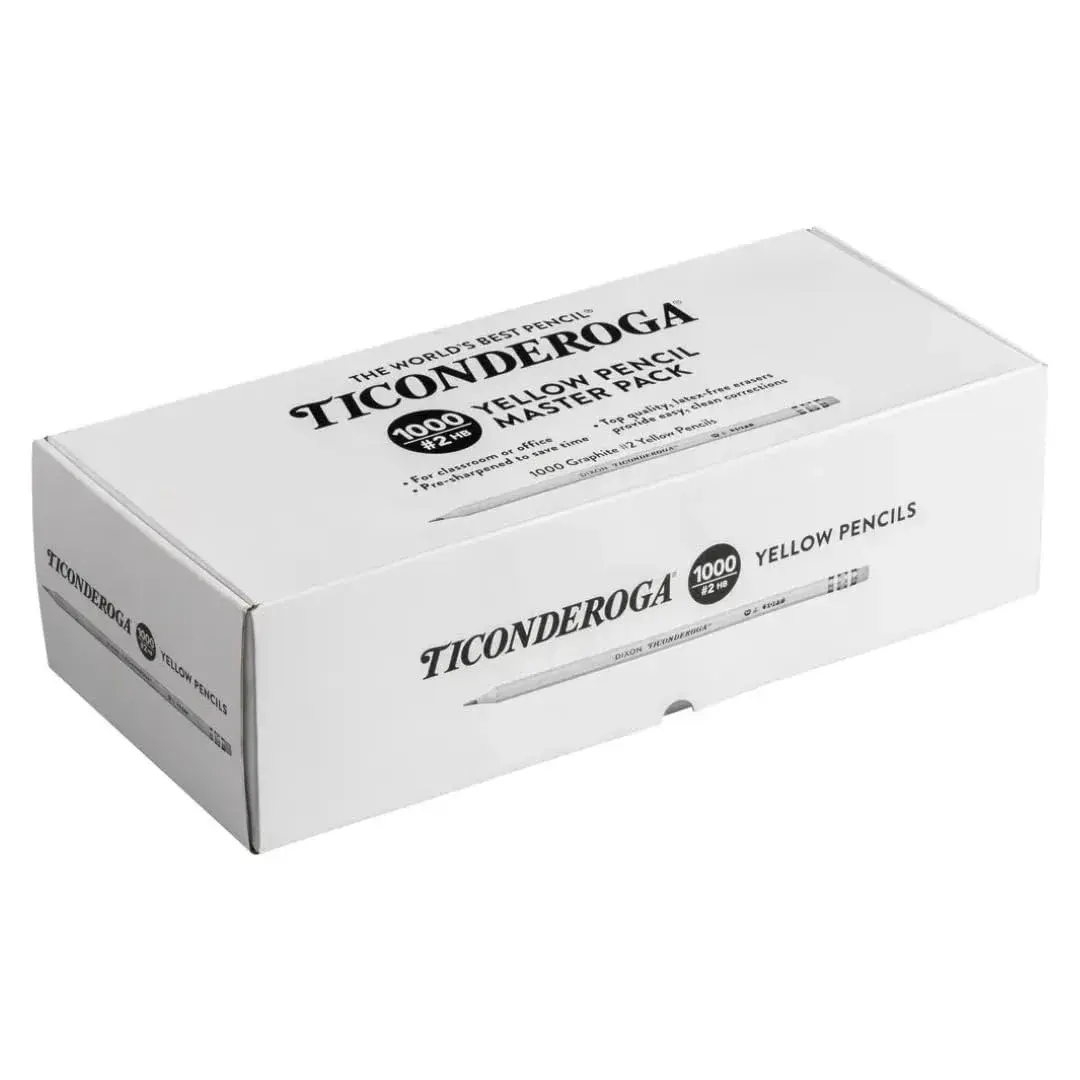 Ticonderoga Wood-Cased Pencils, Pre-Sharpened, HB #2, Yellow, 2000 Pencils Total | Trusted by Teachers for Over 100 Years - view 4