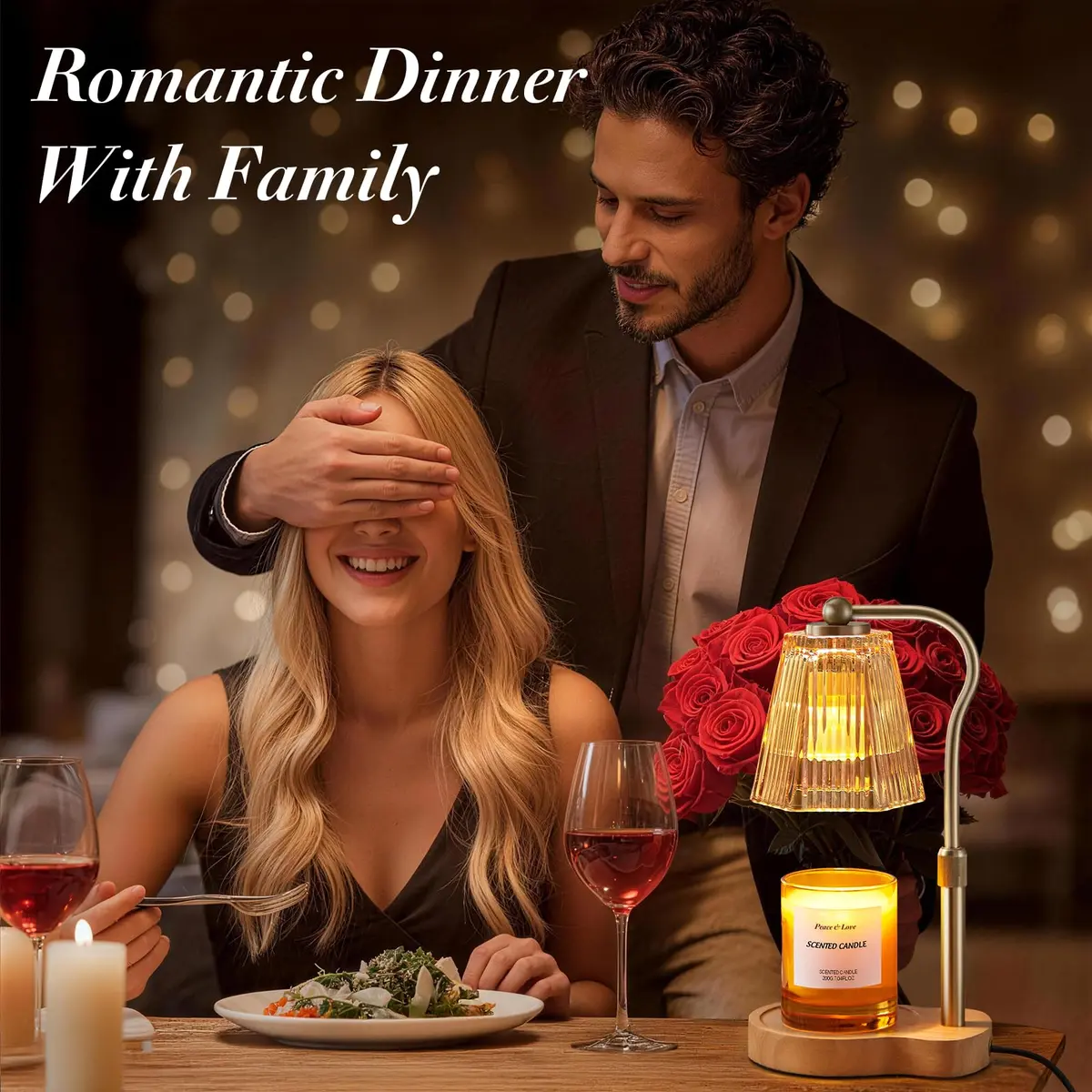 AODHGR Candle Warmer Lamp with Timer Dimmable Amber | Flameless Wax Melter for Jar Candles - view 7
