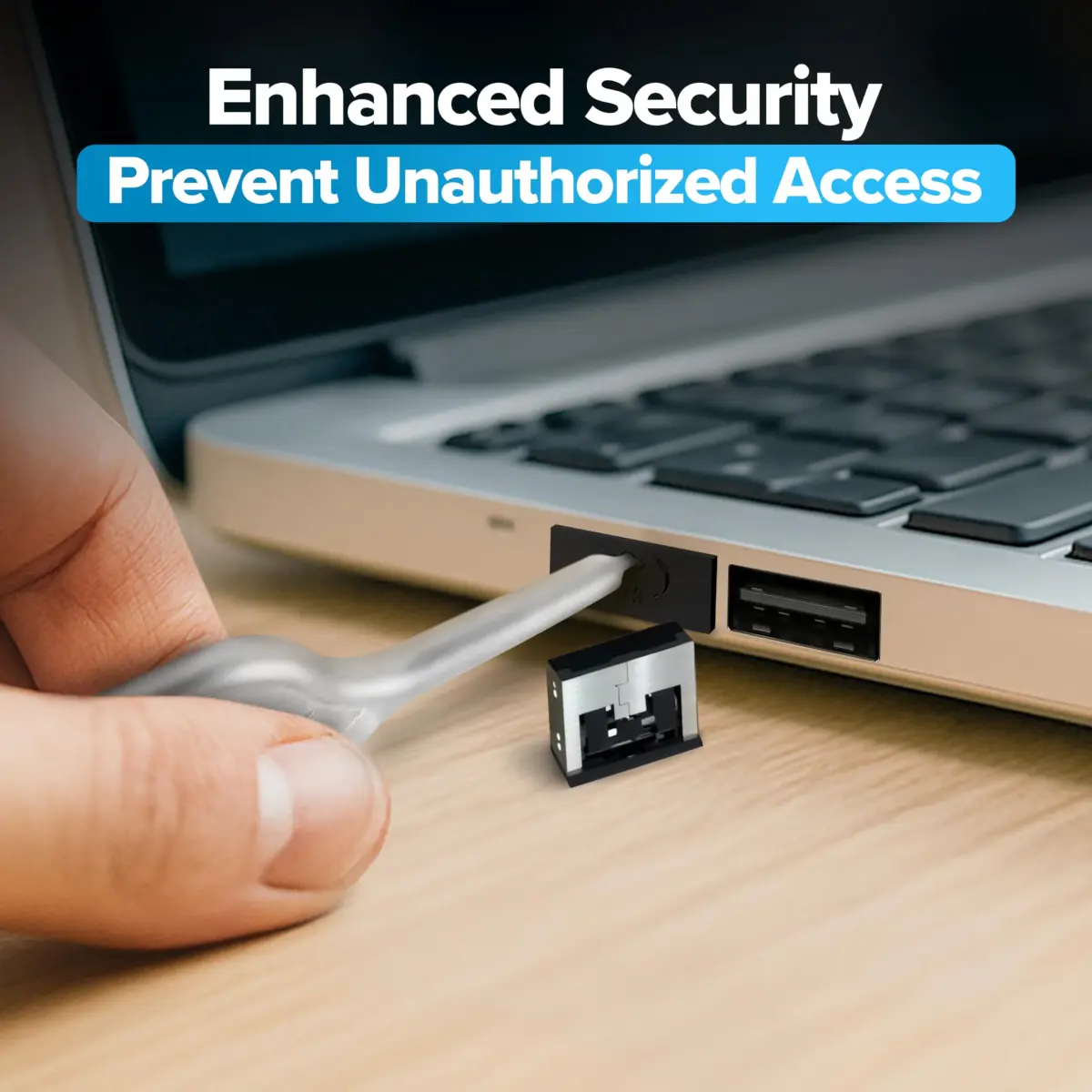 PortPlugs USB A Metal Port Blockers 50 Pack with 2 Keys | Secure Ports Against Malware & Data Theft - view 8
