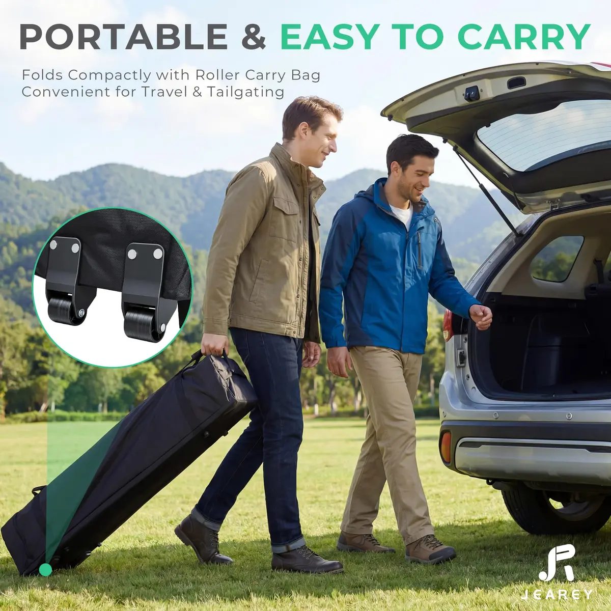 JEAREY 10x10 Pop Up Canopy Tent | Easy Setup Outdoor Market Shelter, White - view 6