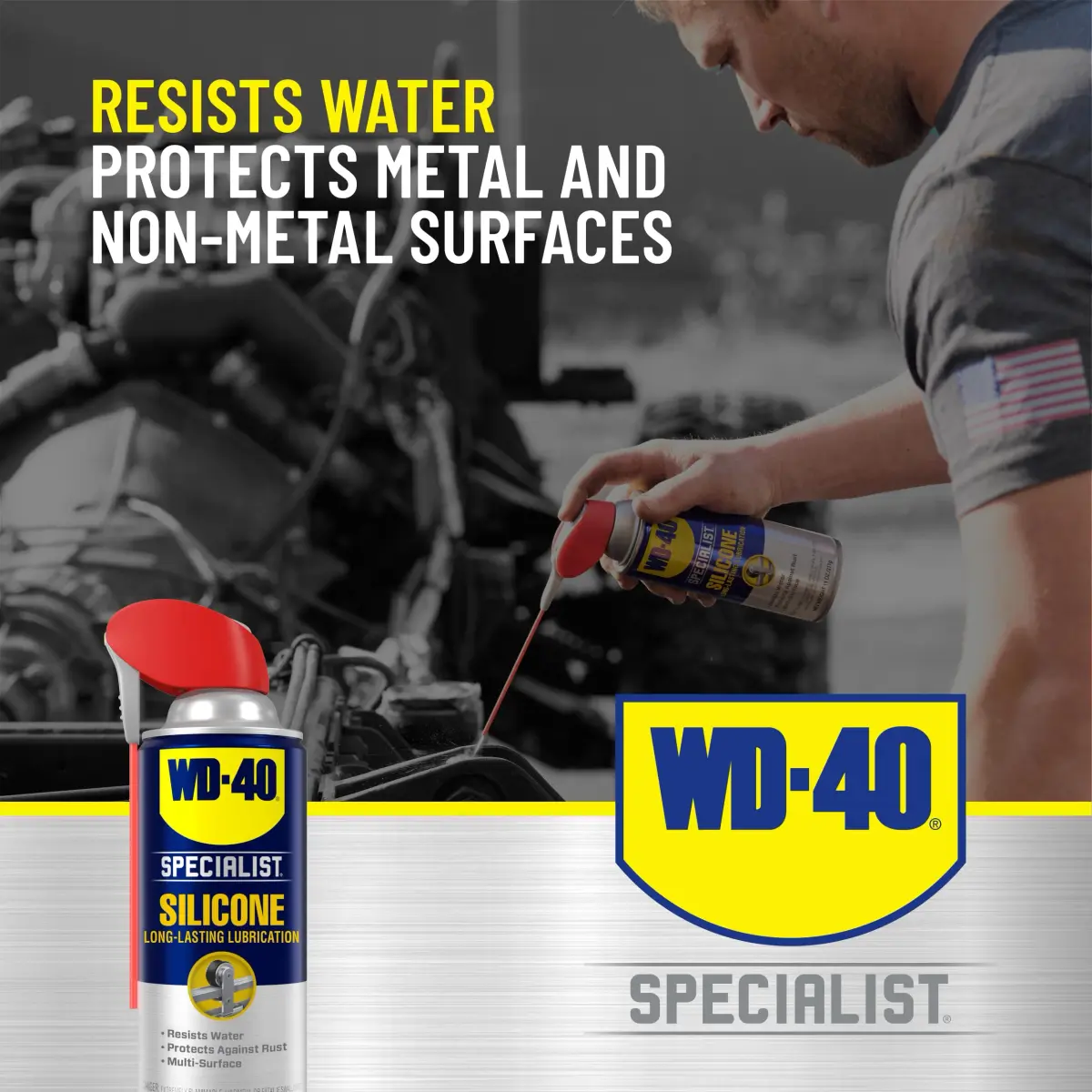 WD-40 Specialist Silicone Lubricant Spray 377 ml (13.3 OZ) | Reduces Friction & Wear - view 3