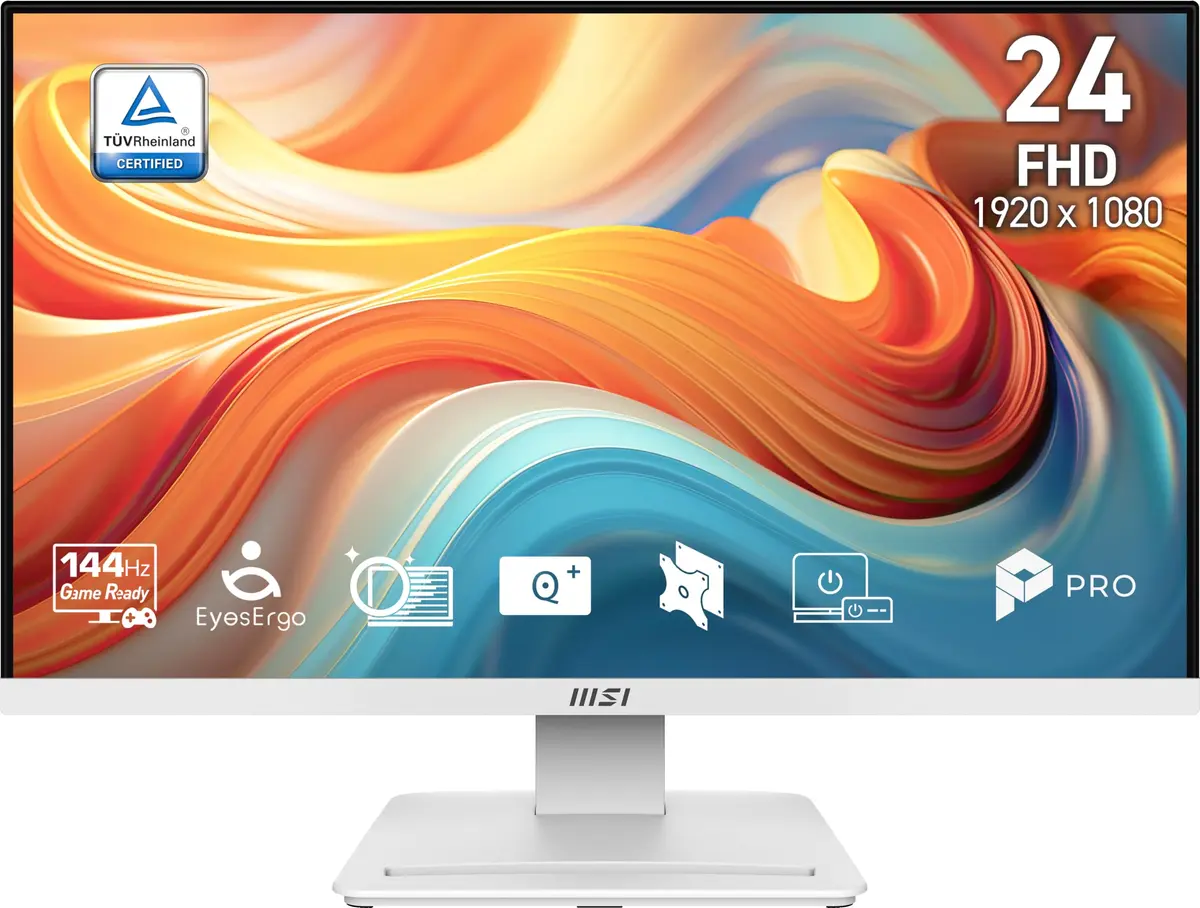 msi PRO MP241W 24-inch IPS FHD Office Monitor | 144Hz, Free-Sync, Tilt, Speakers, VESA Mount, HDR Ready - main product image