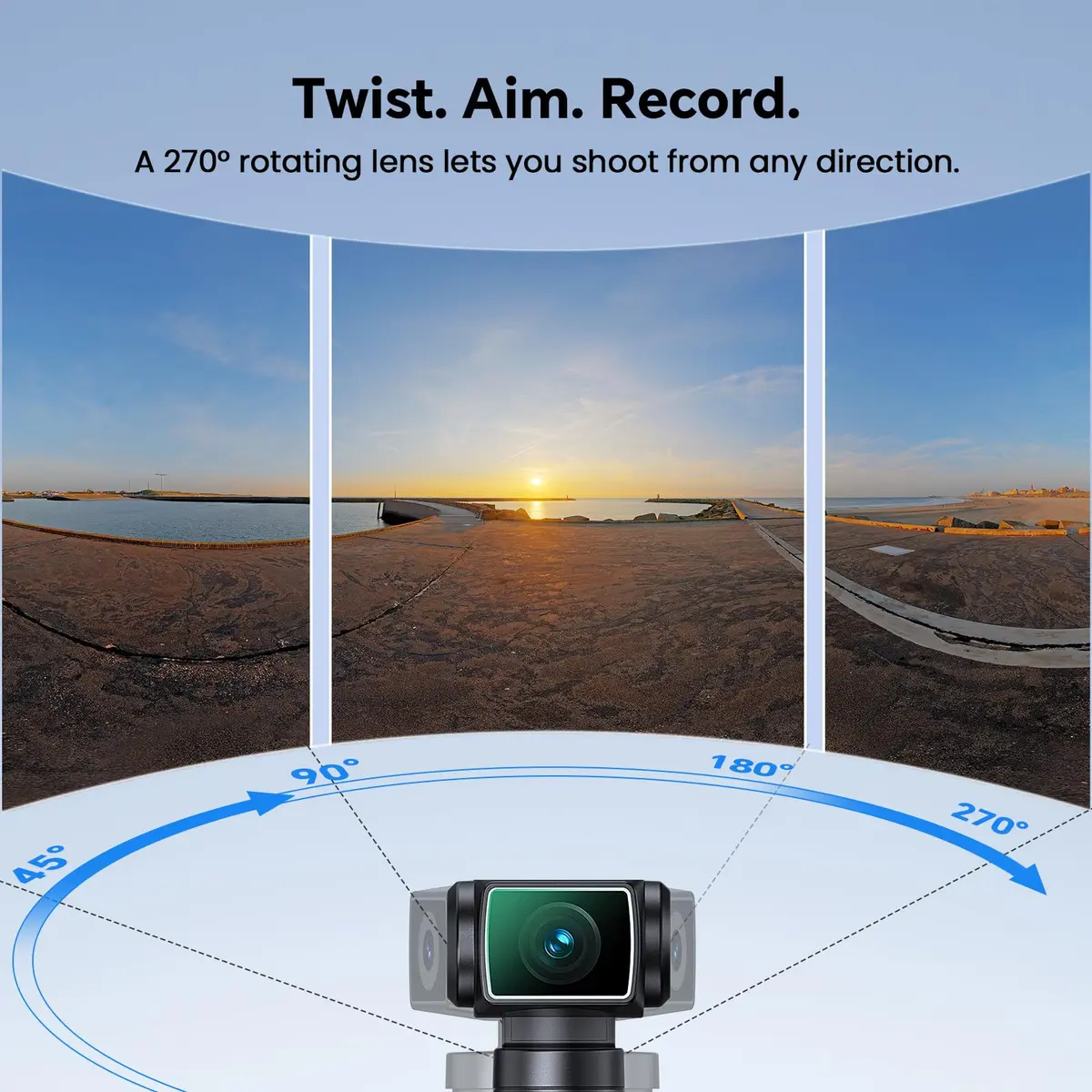 BOBLOV 5K Body Camera with Microphone | 4K/60FPS Vlogging, External Mic Support, 270° Rotatable Lens - view 3