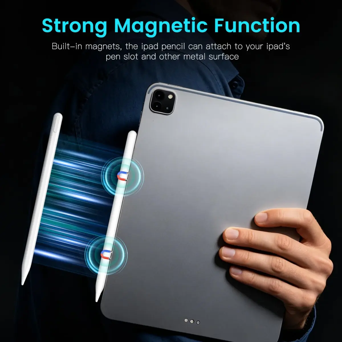 STYLUSHOME Stylus Pen for iPad 2018-2026, 35H Battery, Palm Rejection, Magnetic | Tilt Sensitive, USB-C Fast Charge - view 5