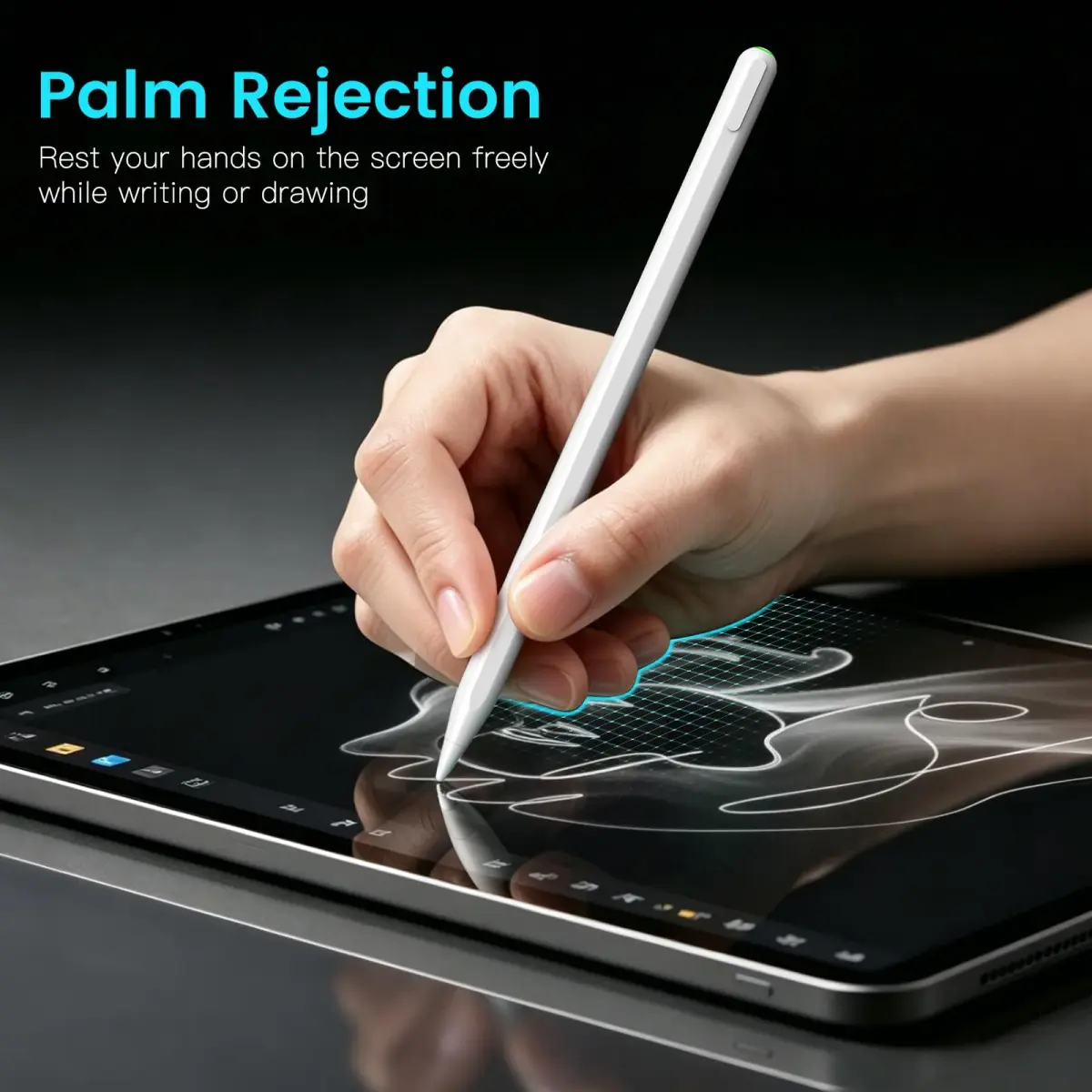 STYLUSHOME Stylus Pen for iPad 2018-2026, 35H Battery, Palm Rejection, Magnetic | Tilt Sensitive, USB-C Fast Charge - view 3