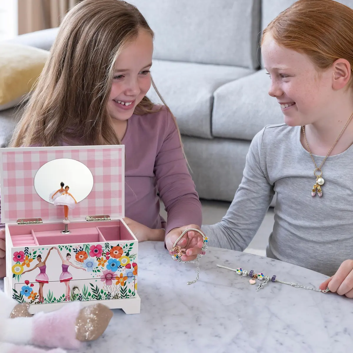 ABI + OLIE Kids Jewelry Box for Girls, Musical Jewelry Box, Swan Lake Play | Perfect Gift for Ages 4-12 - view 8