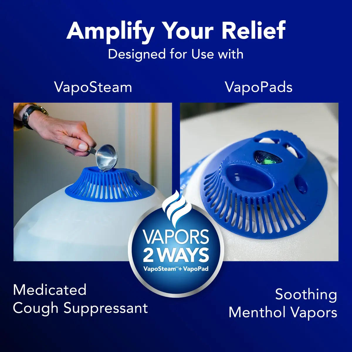 Vicks VapoPads Original Menthol Scent Refill Pads & VapoSteam Liquid 20-Pack + 8 Oz | Breathe Easier with Soothing Menthol Vapors - view 3