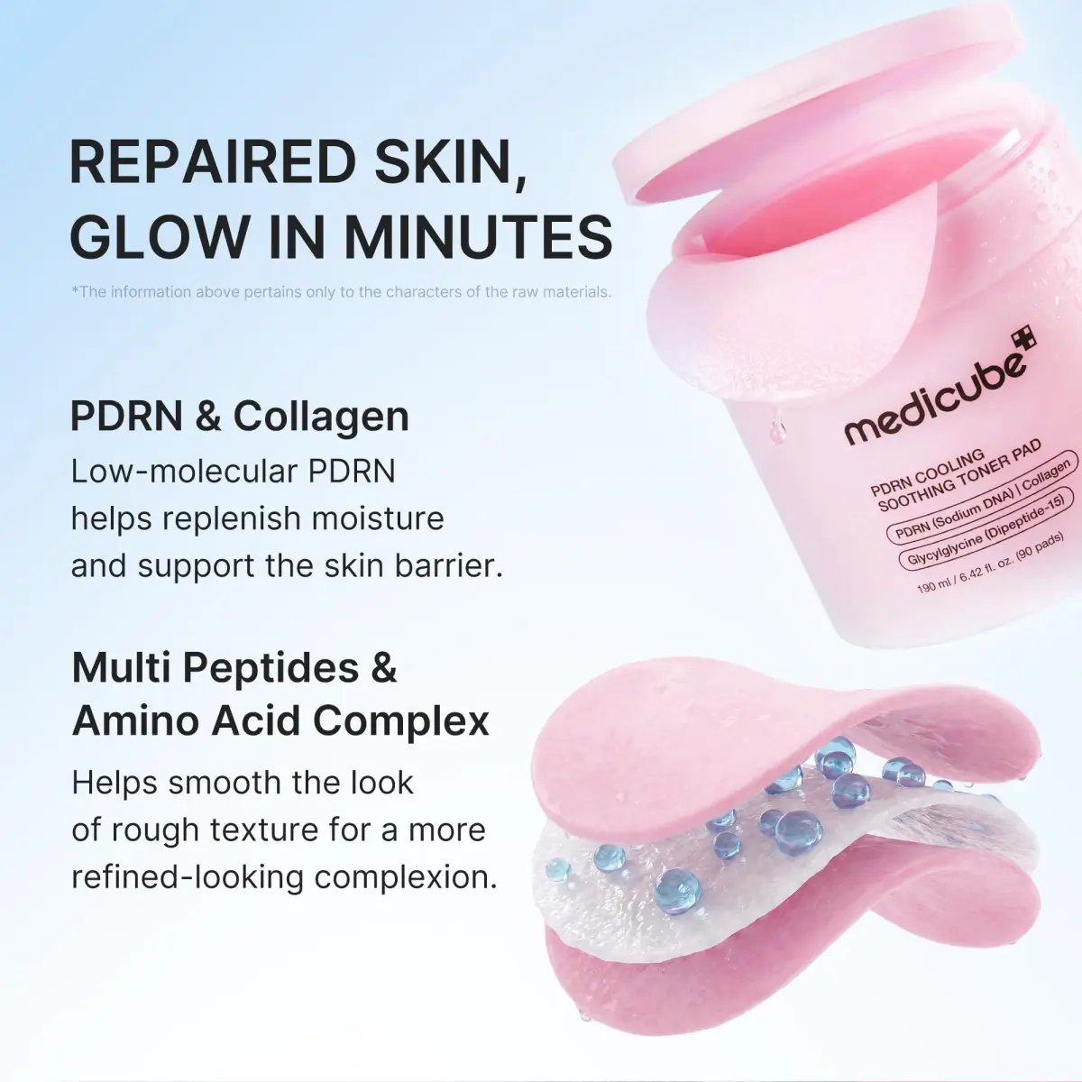 medicube PDRN Cooling Soothing Toner Pads 90 Count | Hydrating Facial Pads for Sensitive Skin - view 2