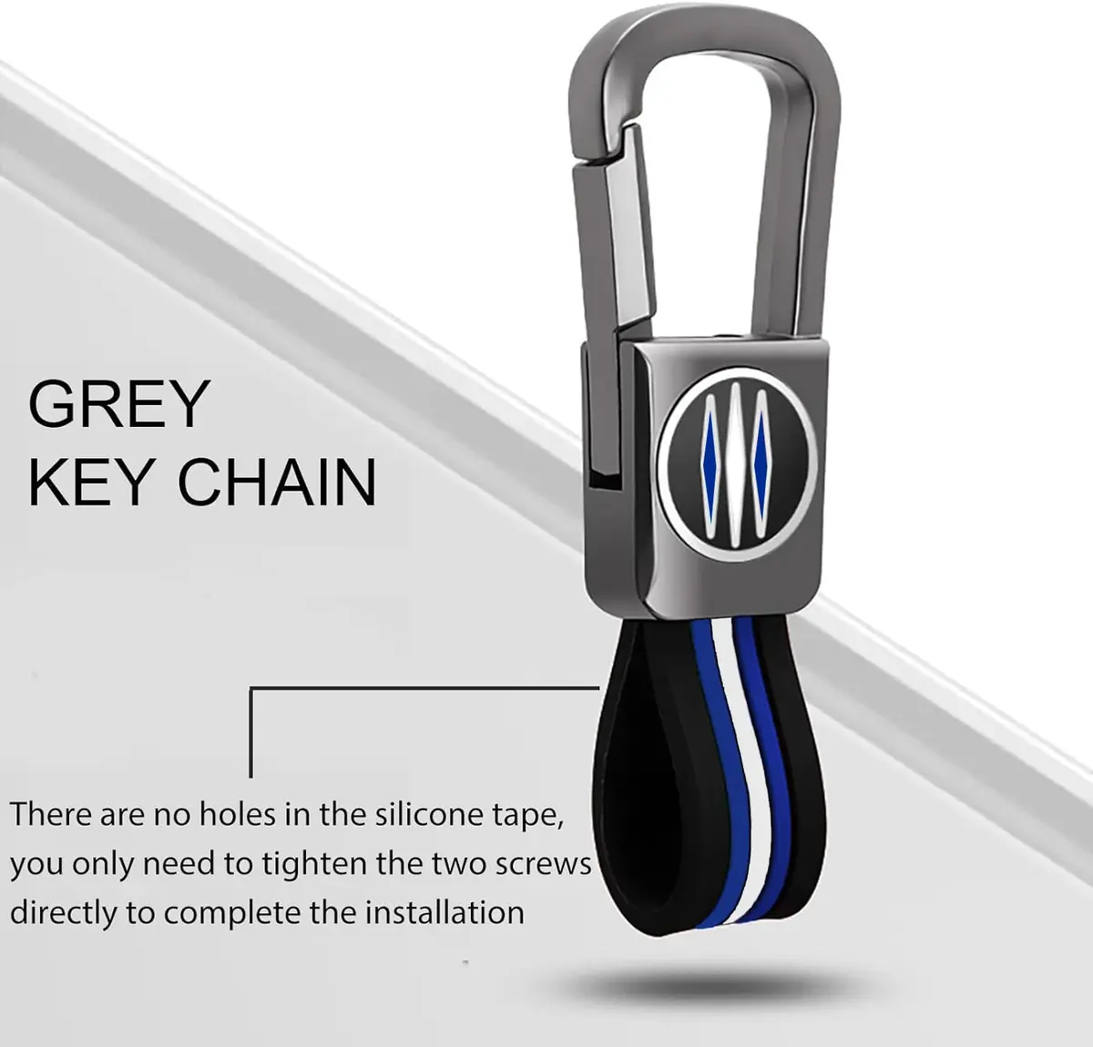 OLLEN Heavy Zinc Alloy Key Fob Cover for BMW 2023-2026 5/7 Series X1-X7 XM IX I5 etc. Gunmetal Blue Line (1 Pcs) - view 4