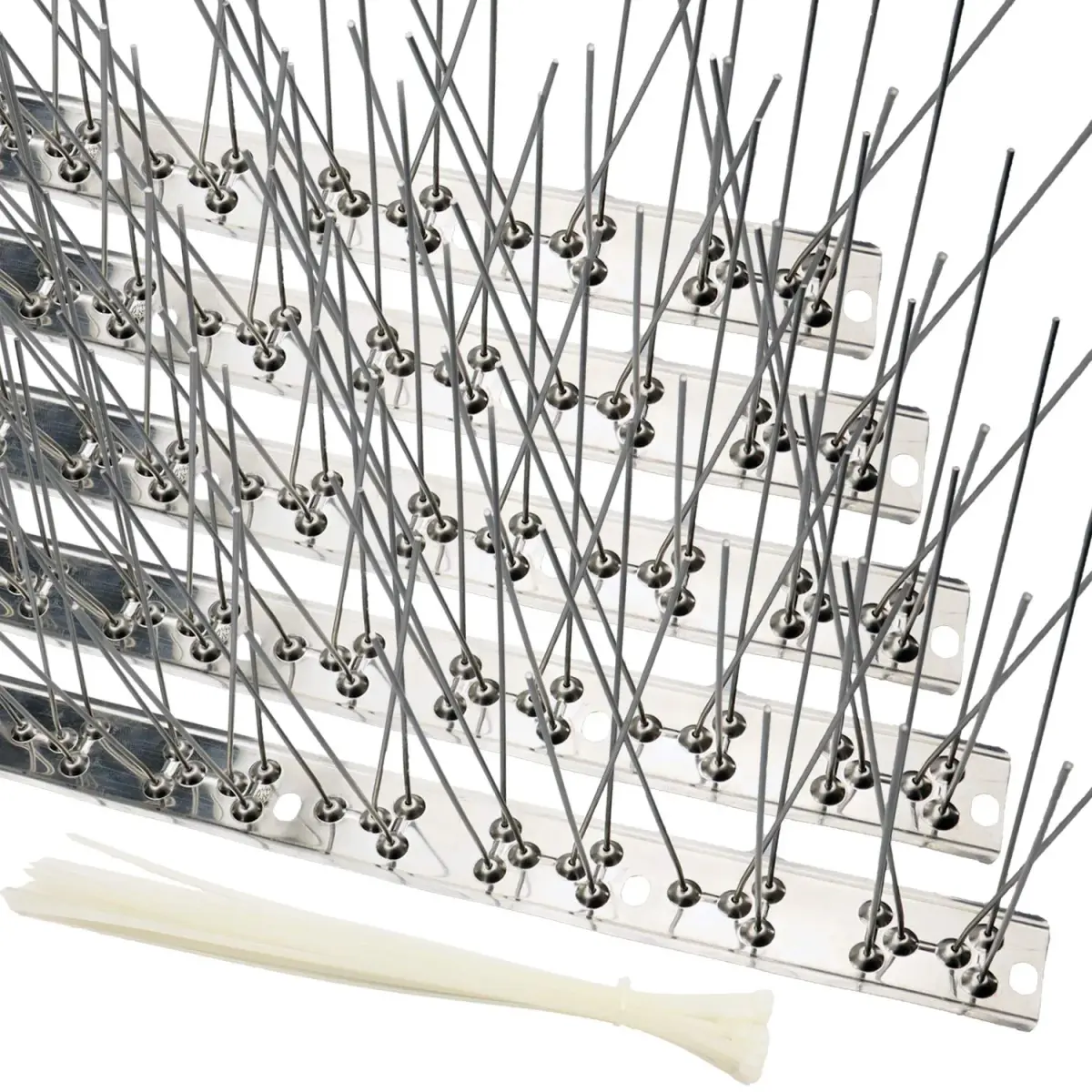 aushucu Stainless Steel Bird Spikes 43 Feet (13.1m) Coverage | 40pcs for Pigeons, Sparrows, Squirrels - main product image