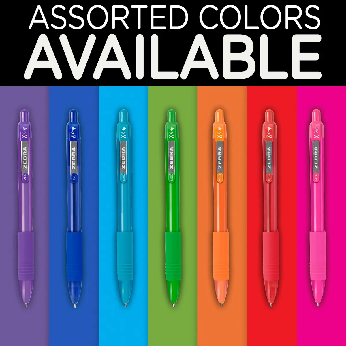 Zebra Pen Z-Grip Recycled Ballpoint Pen, Purple Ink, 1.0mm, 12-Pack | GRS Certified Recycled Material - view 5
