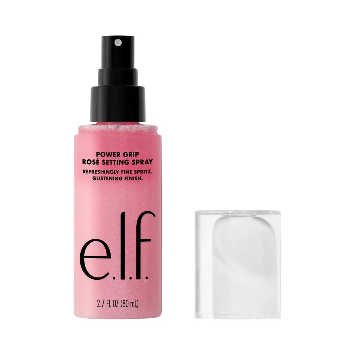 e.l.f. Power Grip Rosé Setting Spray 80ml (2.7 Fl Oz) | Sets Makeup with a Glistening, Rose-y Glow - main product image