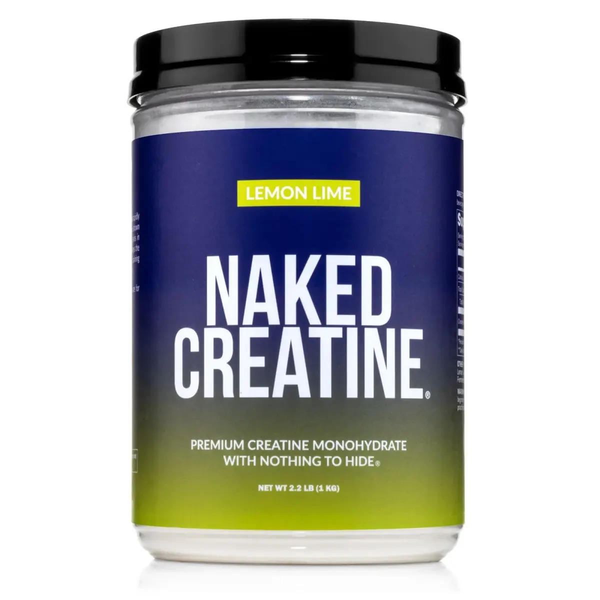 NAKED Pure Micronized Lemon Lime Creatine Monohydrate 1000g (2.2lb) | Vegan, Gluten-Free, Non-GMO - main product image