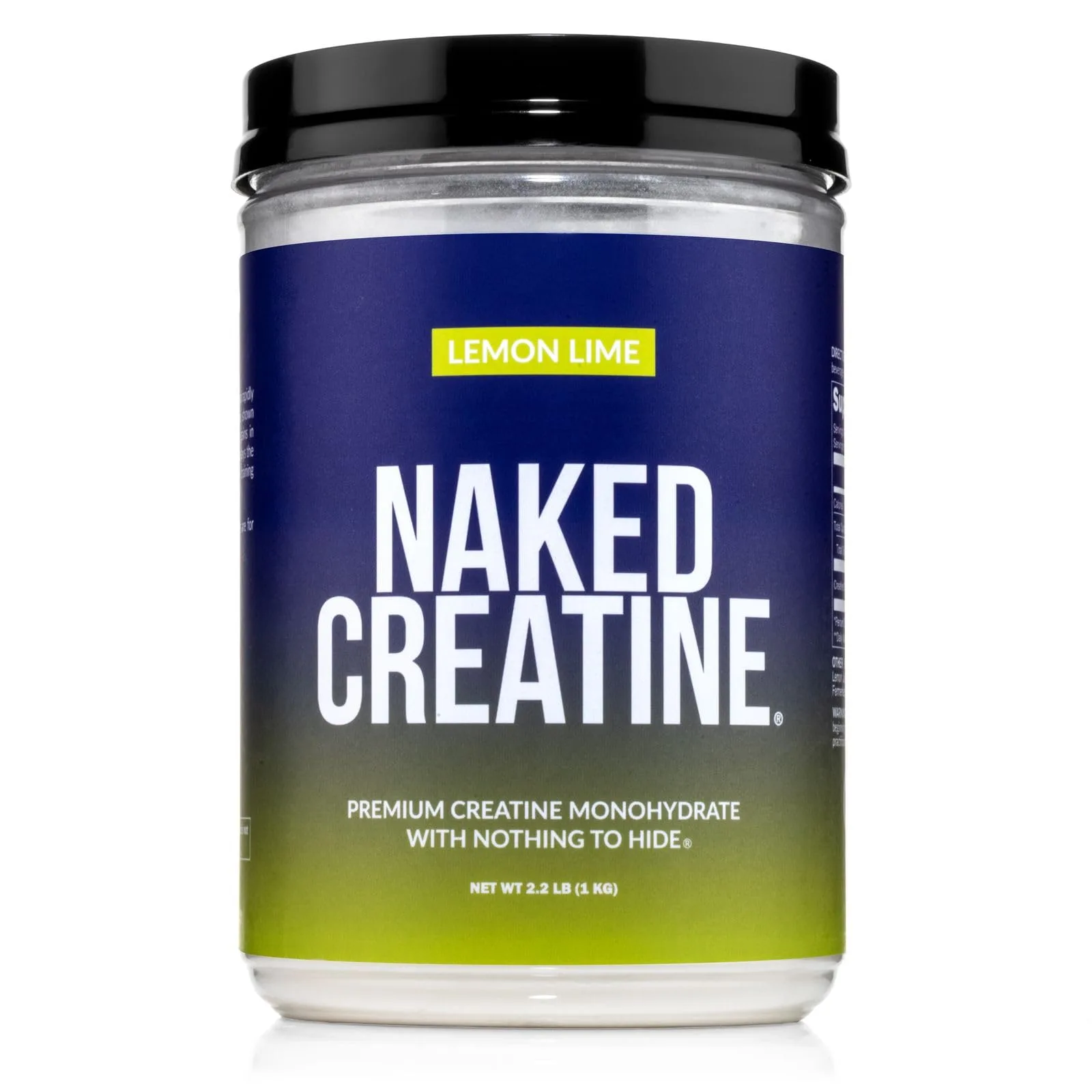 NAKED Pure Micronized Lemon Lime Creatine Monohydrate, 84 Servings (2.2Lb Bulk), Vegan, Non-GMO, Gluten Free, Soy Free - main product image
