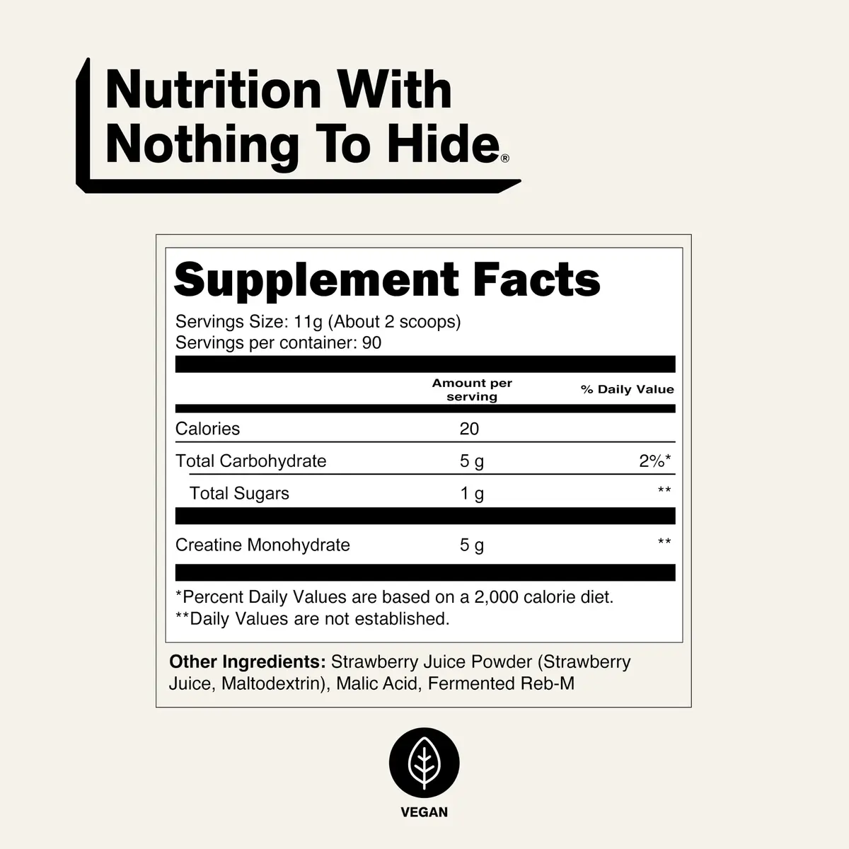 NAKED Creatine Strawberry Flavored Creatine Monohydrate Powder 90 Servings (35.2 oz / 1 kg) | Muscle Growth & Vegan Formula - view 5