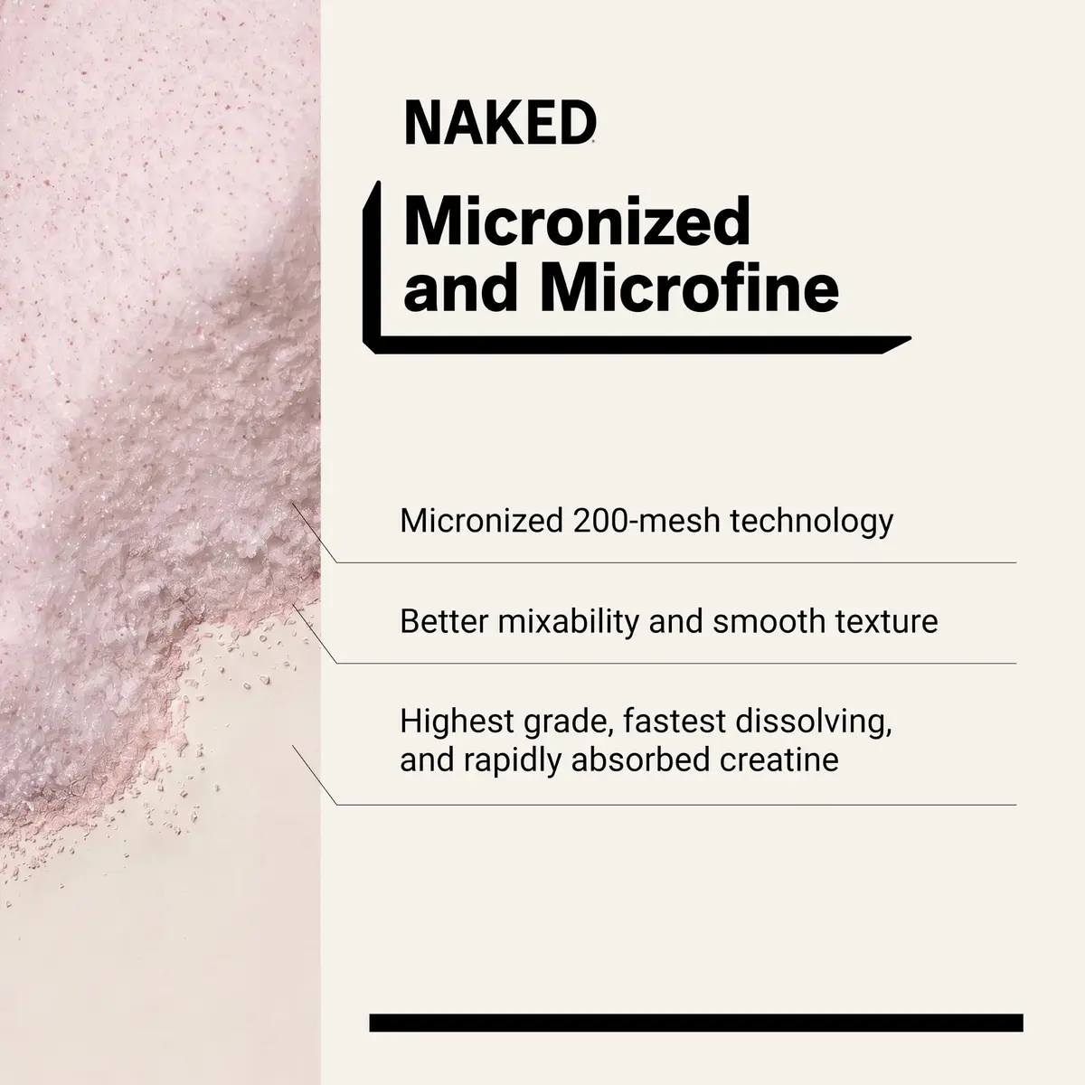 NAKED Creatine Strawberry Flavored Creatine Monohydrate Powder 90 Servings (35.2 oz / 1 kg) | Muscle Growth & Vegan Formula - view 4