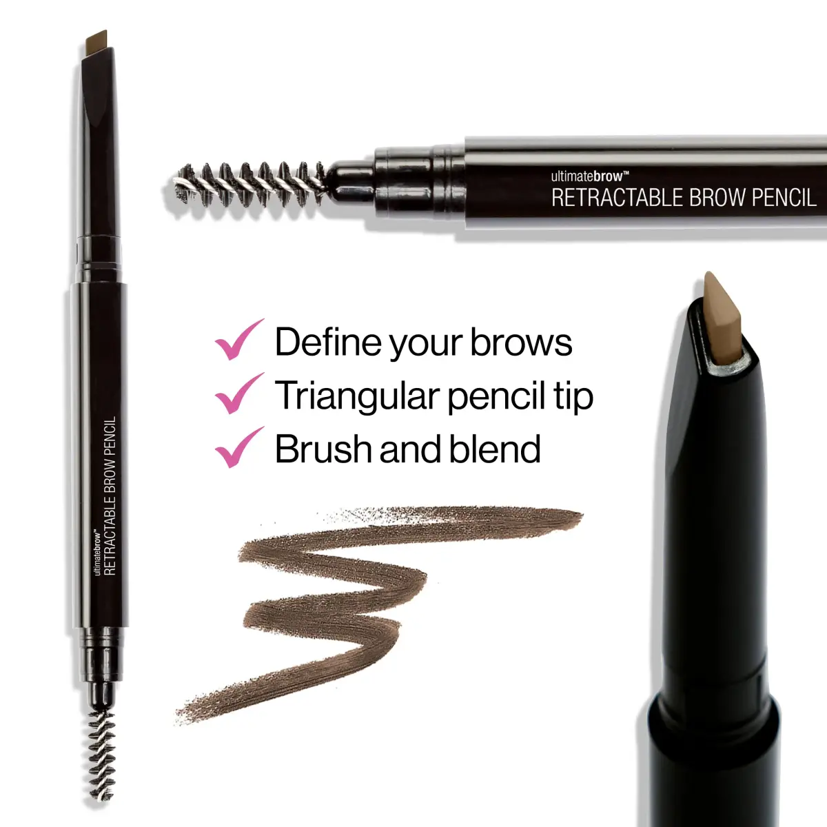 wet n wild Ultimate Eyebrow Retractable Pencil with Brush, All Tones (0.01 oz) - view 2