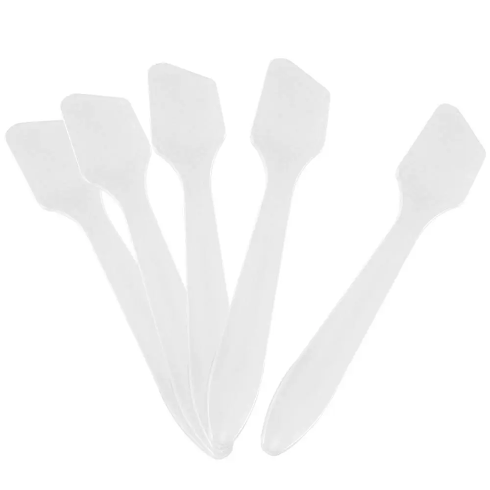 G2PLUS Disposable Makeup Spatula 50pcs | Clear Plastic Cosmetic Tools for DIY & Salon Use - main product image