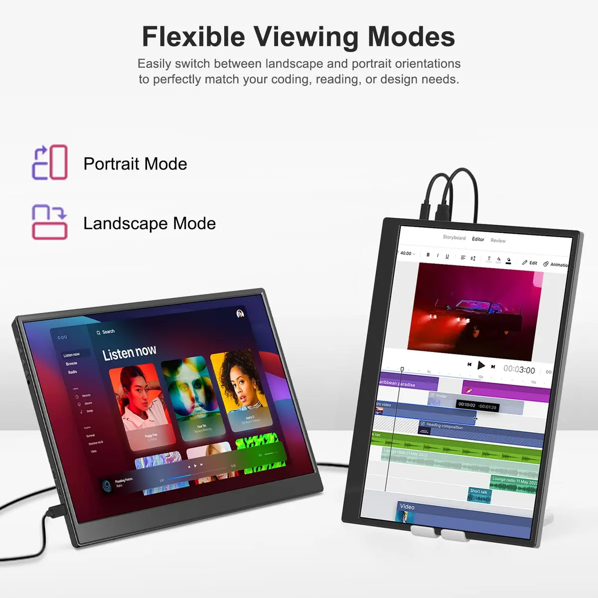WCV 14 Inch Portable Monitor 1920×1200 IPS | Ultra-Slim Travel Display for Gaming & Work - view 7