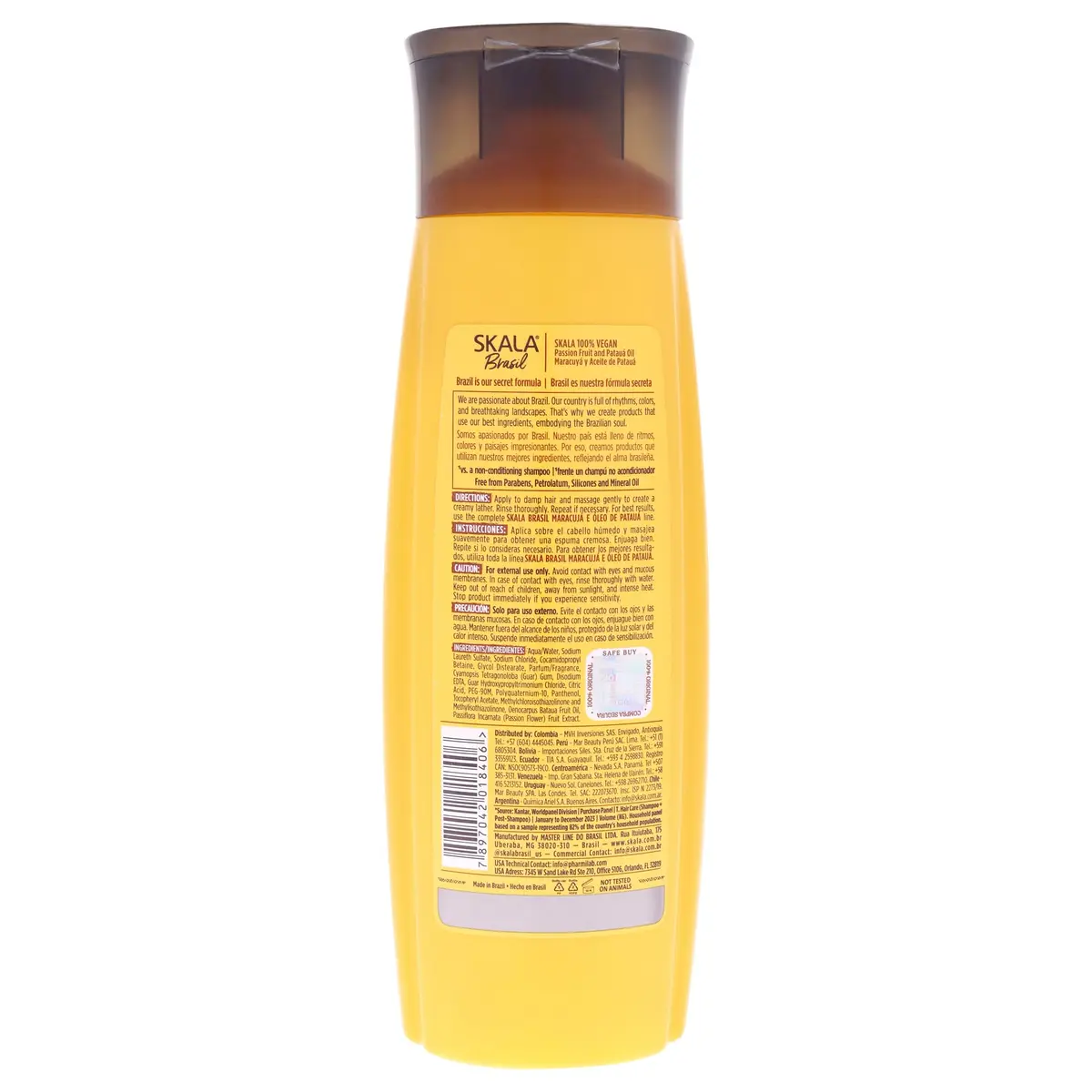 SKALA Maracujá & Óleo de Patauá Shampoo for All Hair Types | Vegan Hydration & Strength Support, No Parabens or Silicones, 325 mL (Pack of 2) - view 7