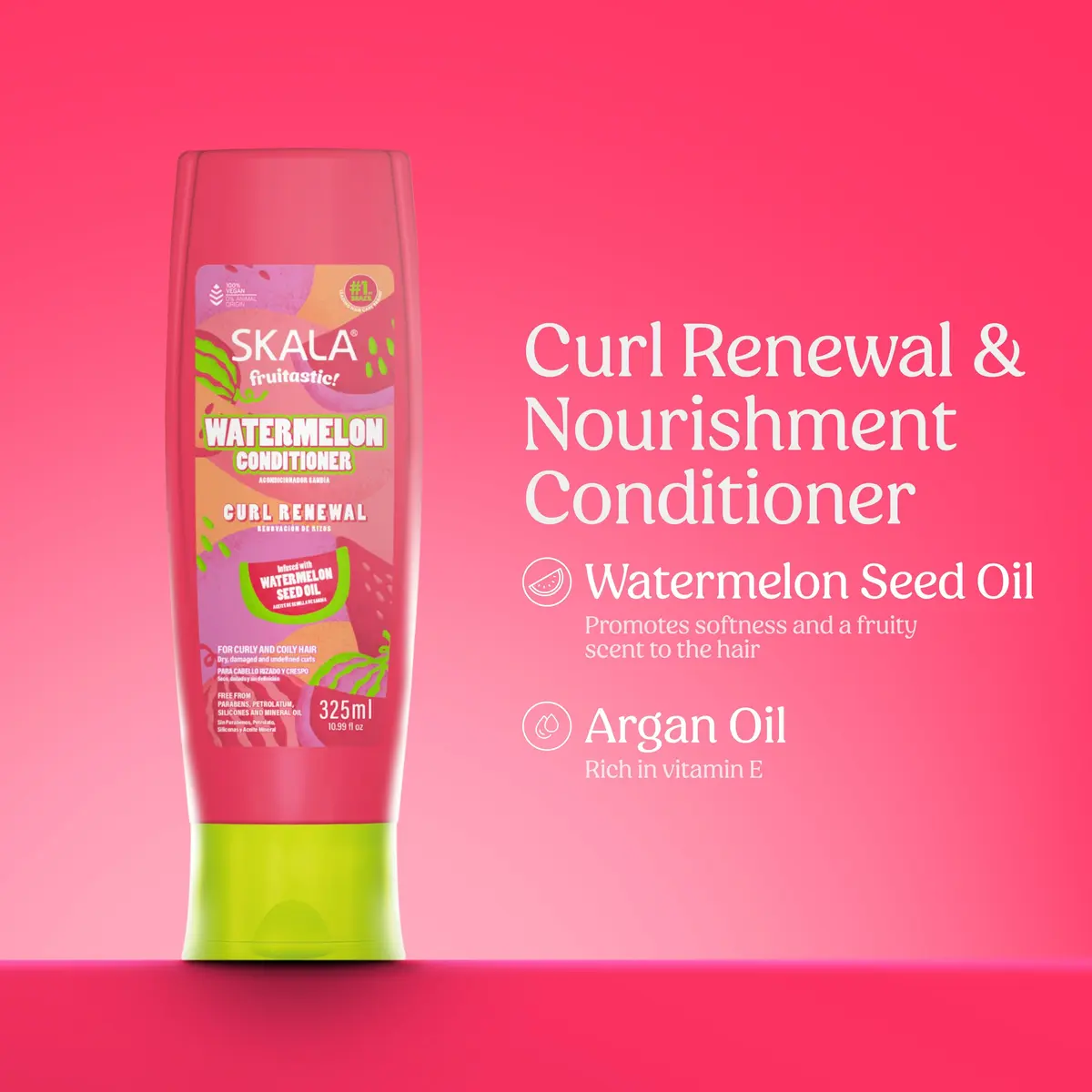 SKALA Watermelon Conditioner for Curly & Coily Hair | Hydration & Deep Conditioning, 325 mL - view 2