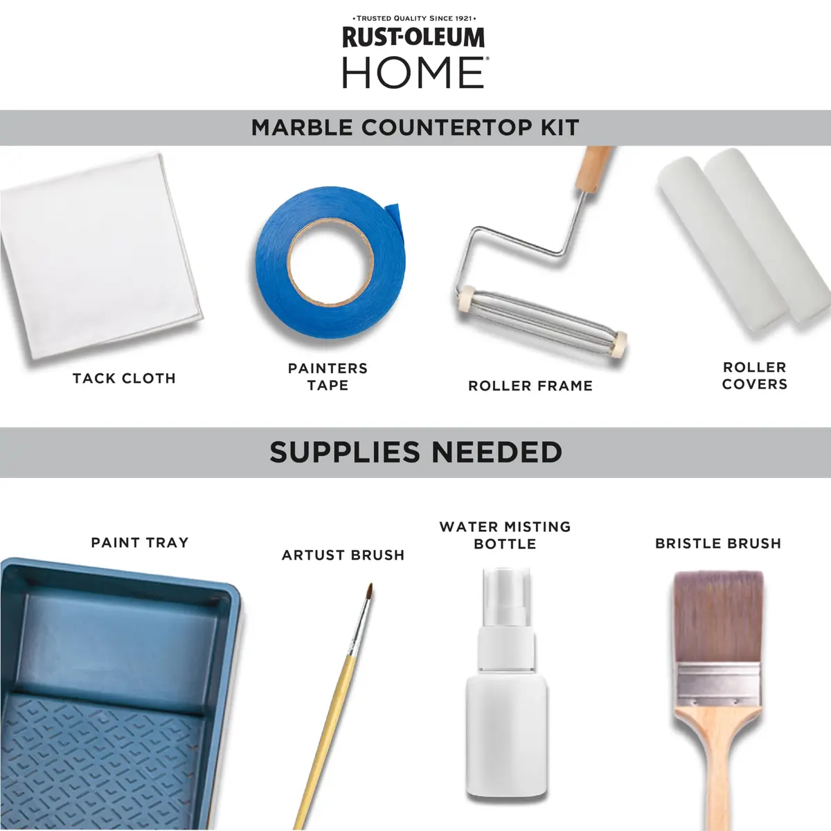 Rust-Oleum Home Marble Black Countertop Coating Kit | Durable Faux Marble Finish, 72 Fl Oz - view 9