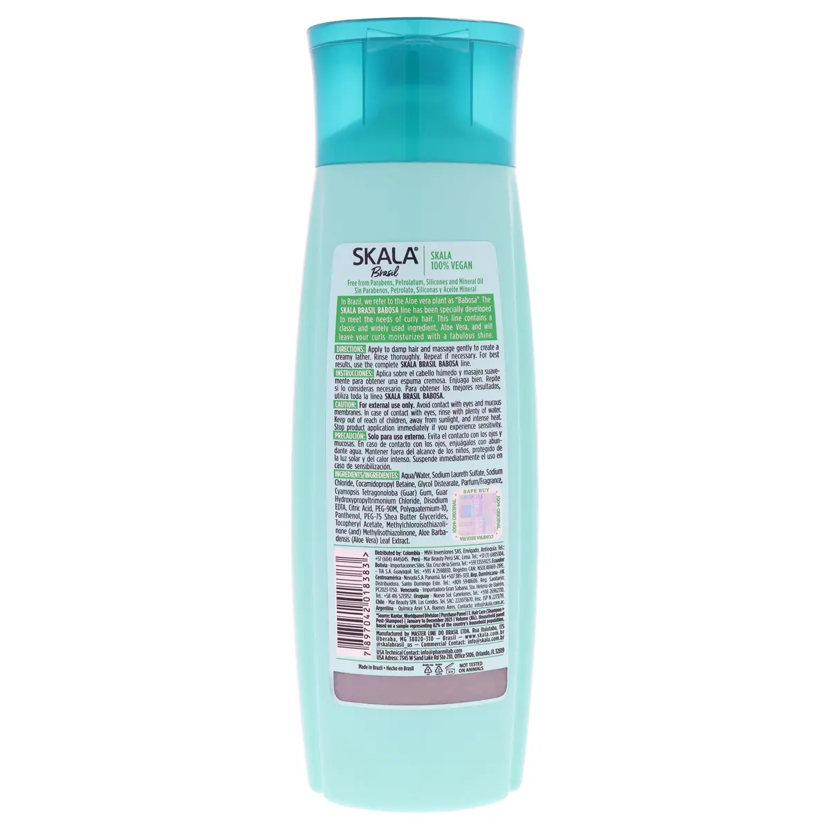 SKALA Babosa Shampoo for All Types of Curly Hair | Vegan Aloe Vera Hydration & Shine Support, Gentle Formula, No Parabens or Silicones, 325 mL - view 2