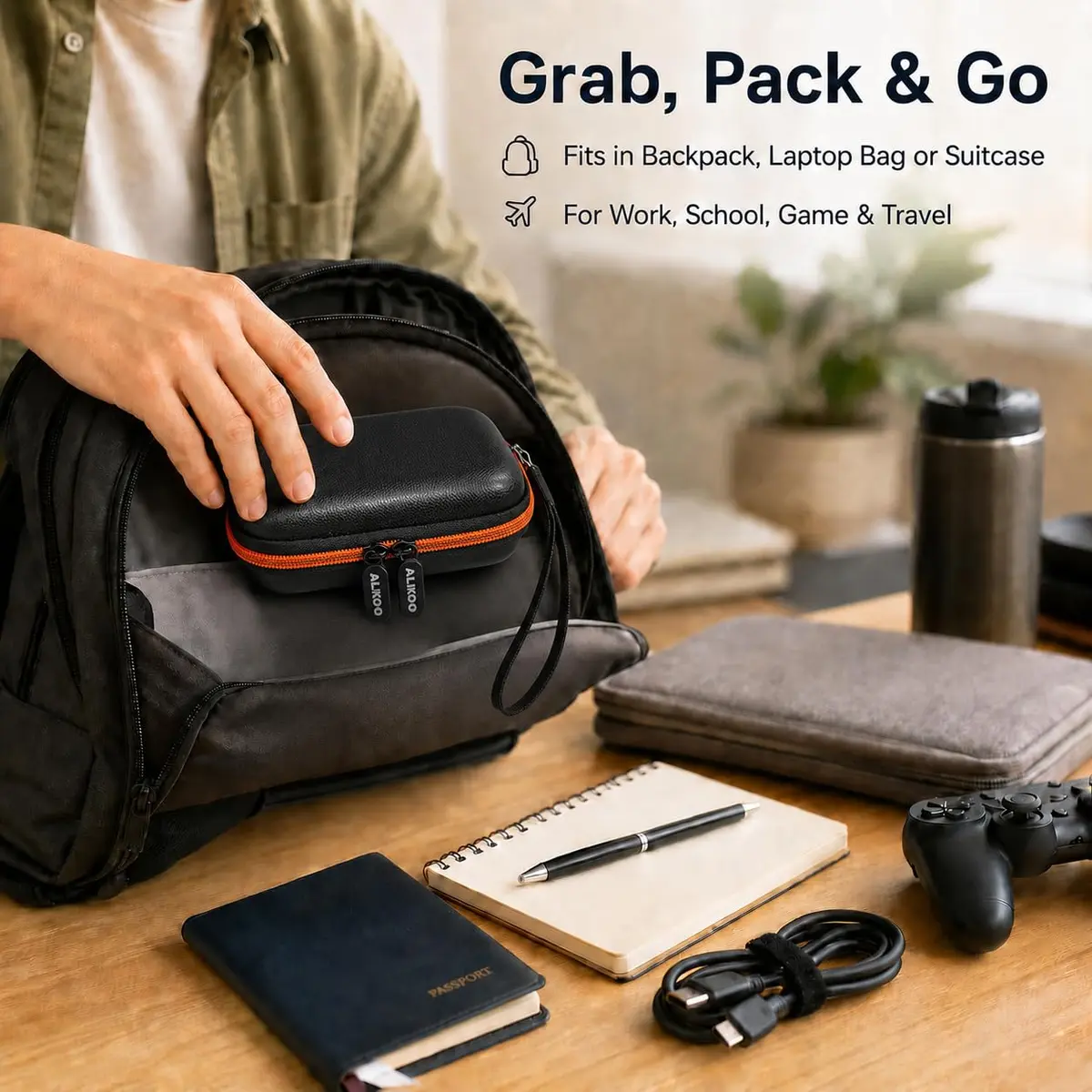 ALKOO Hard Drive Case for LaCie Rugged Mini 1TB-5TB | Protects Drive & Accessories - view 8