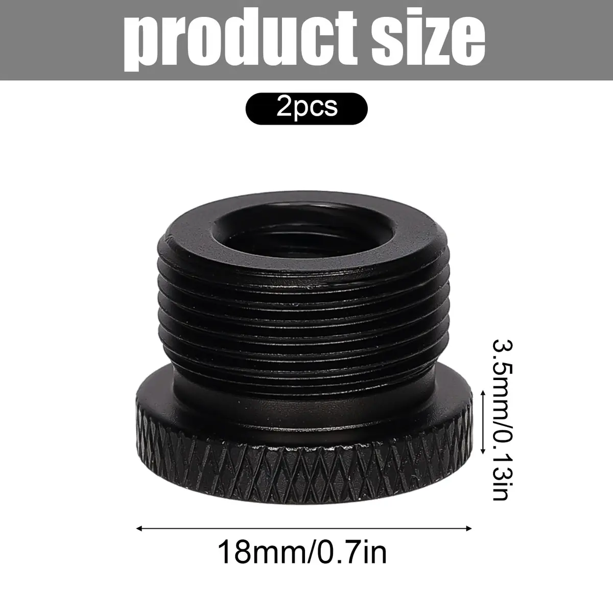 SAVITA 2pcs Mic Foot Adapter 3/8 à 5/8 | Aluminum Mount Accessory for Microphone Stand - view 2