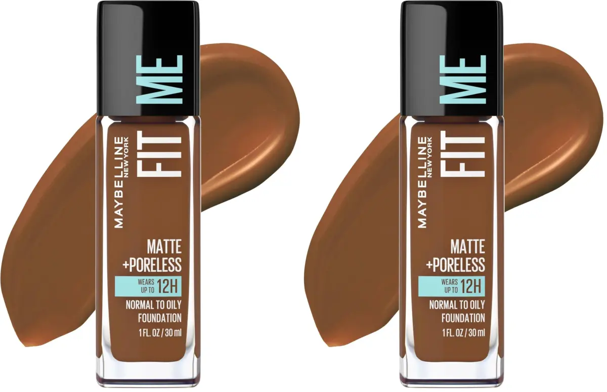 Maybelline Fit Me Matte + Poreless Deep Bronze Liquid Foundation Makeup, 2 Fl Oz (Pack of 2) - main product image