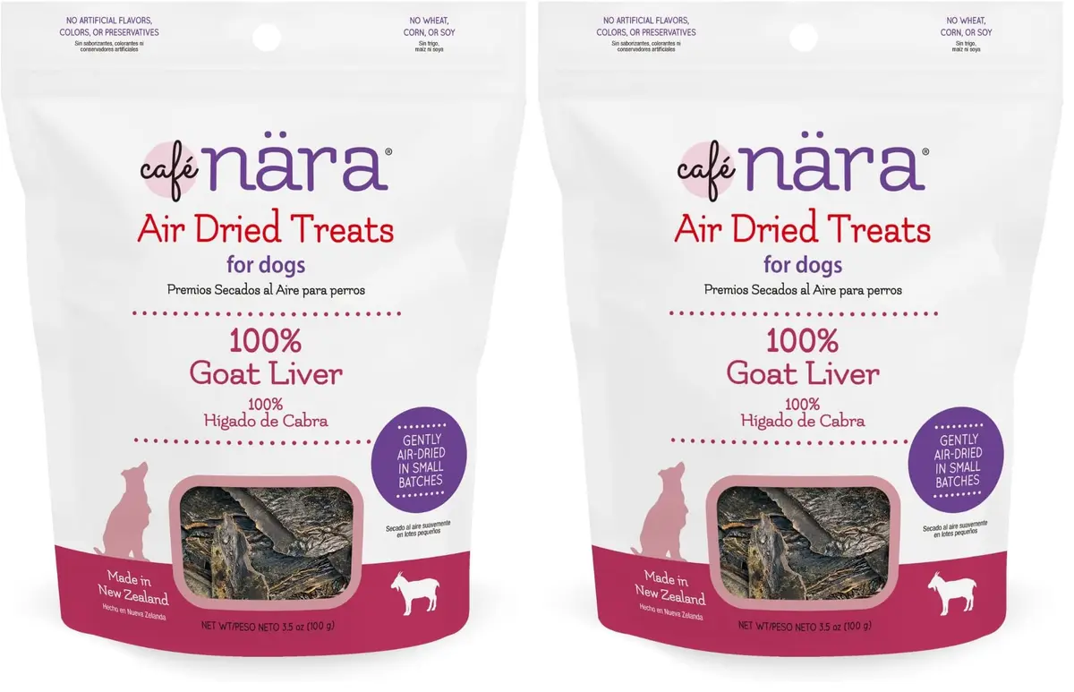 Cafe Nara Goat Liver Air Dried Treats for Dogs 3.5 oz | High-Protein, All-Natural, Grain-Free - main product image