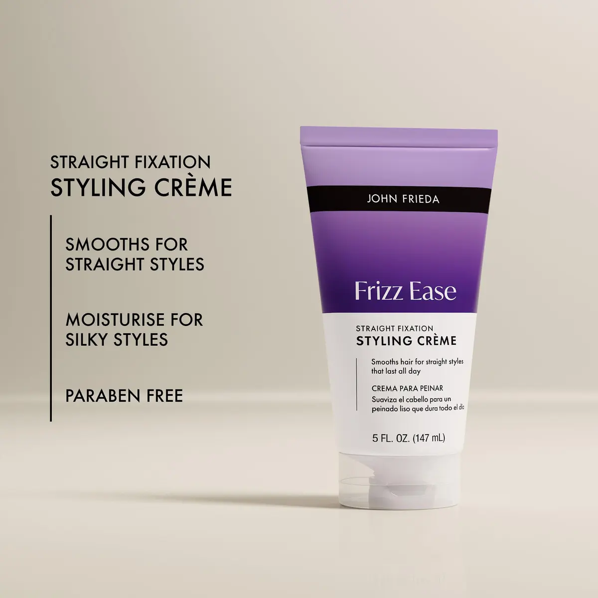John Frieda Straight Fixation Styling Crème, 295ml (10 Fl Oz) | Fights Frizz for 24-Hour Straight Styles - view 4