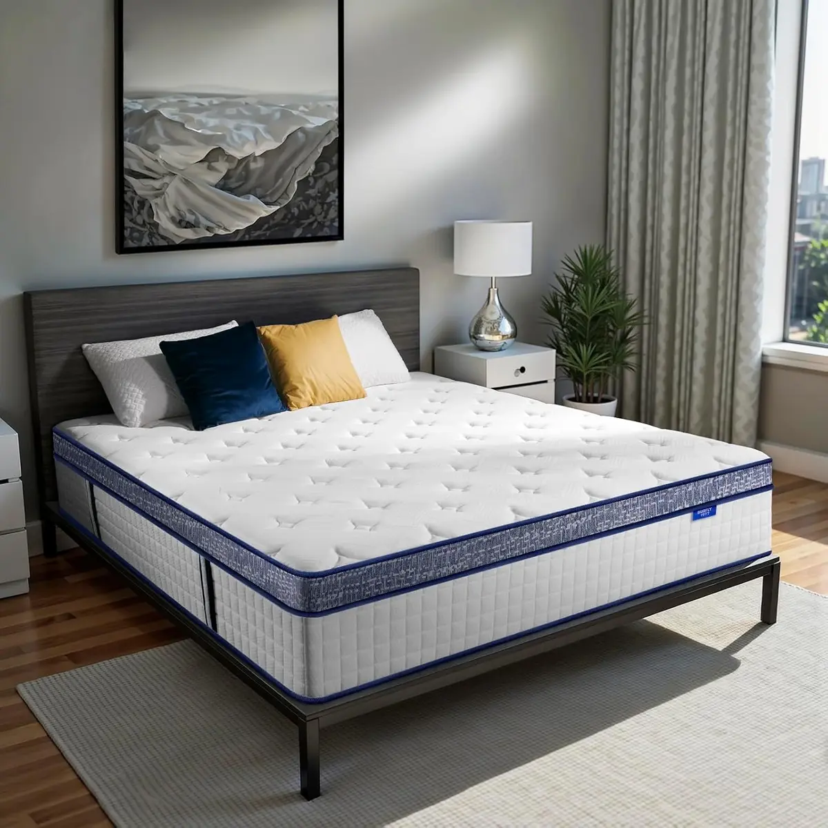 BURFLY1977 Twin Mattress 8 inch Gel Memory Foam | Medium Firm Support for All Sleep Positions - main product image