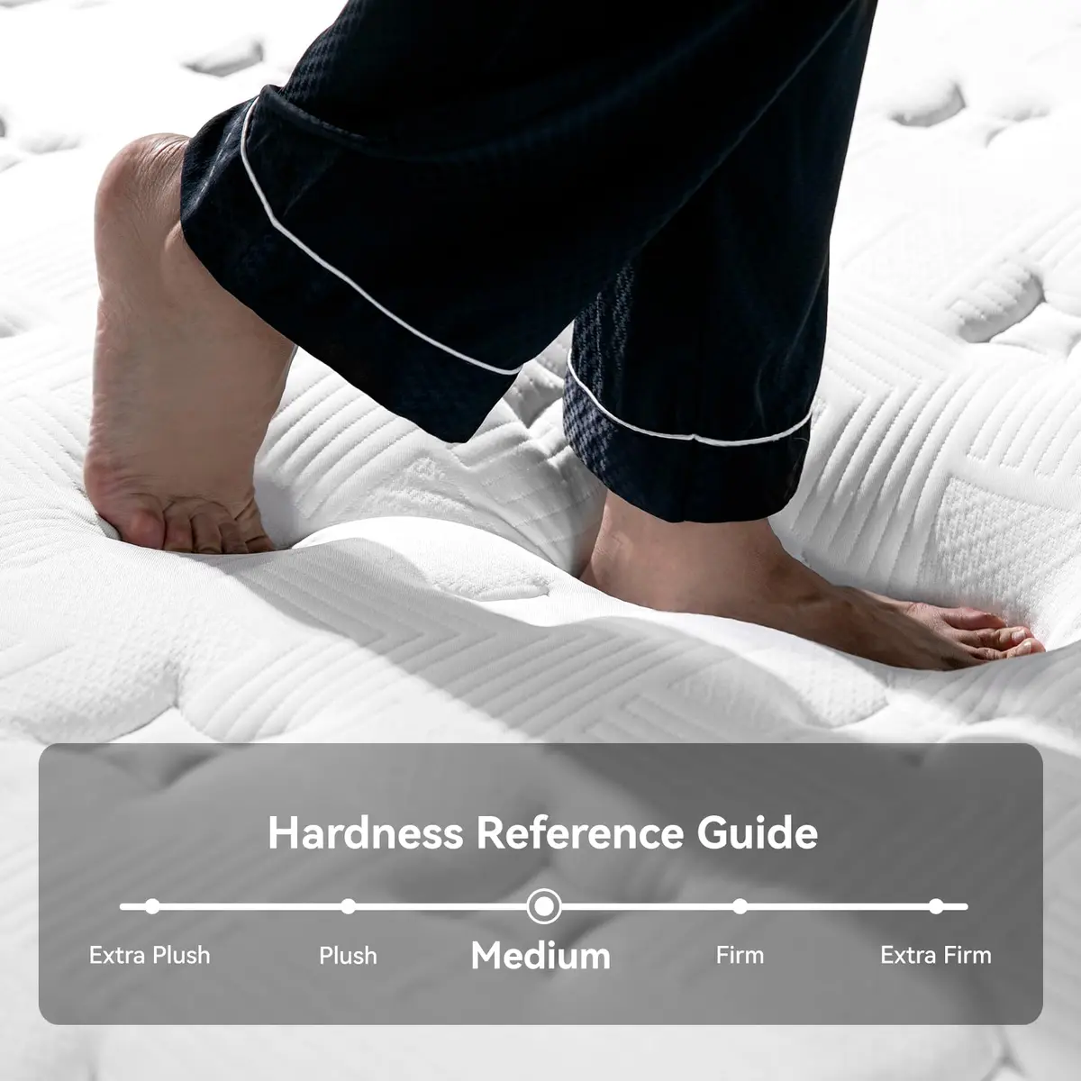 BURFLY1977 Twin Mattress 8 inch Gel Memory Foam | Medium Firm Support for All Sleep Positions - view 5