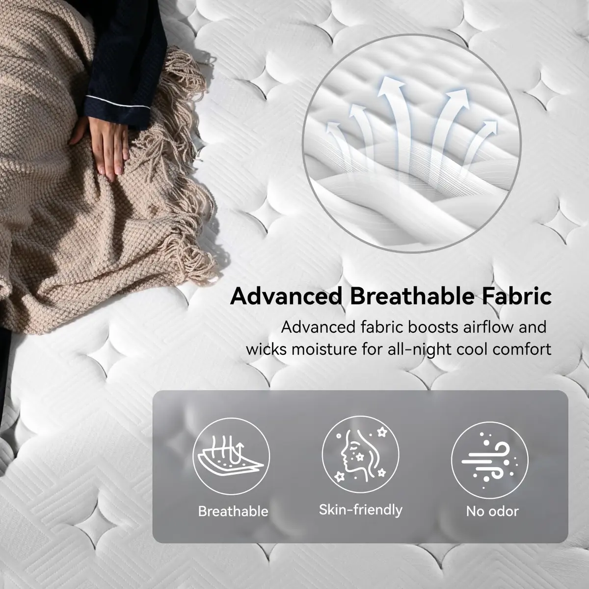 BURFLY1977 Twin Mattress 8 inch Gel Memory Foam | Medium Firm Support for All Sleep Positions - view 6