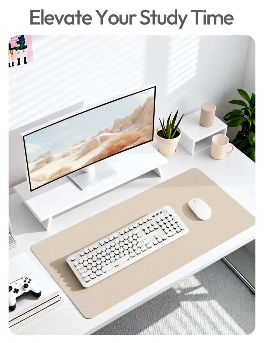 YSAGi Leather Desk Protector Mat 42" x 17.2" (106.7cm x 43.7cm) | Waterproof Writing Pad for Office and Home - view 6