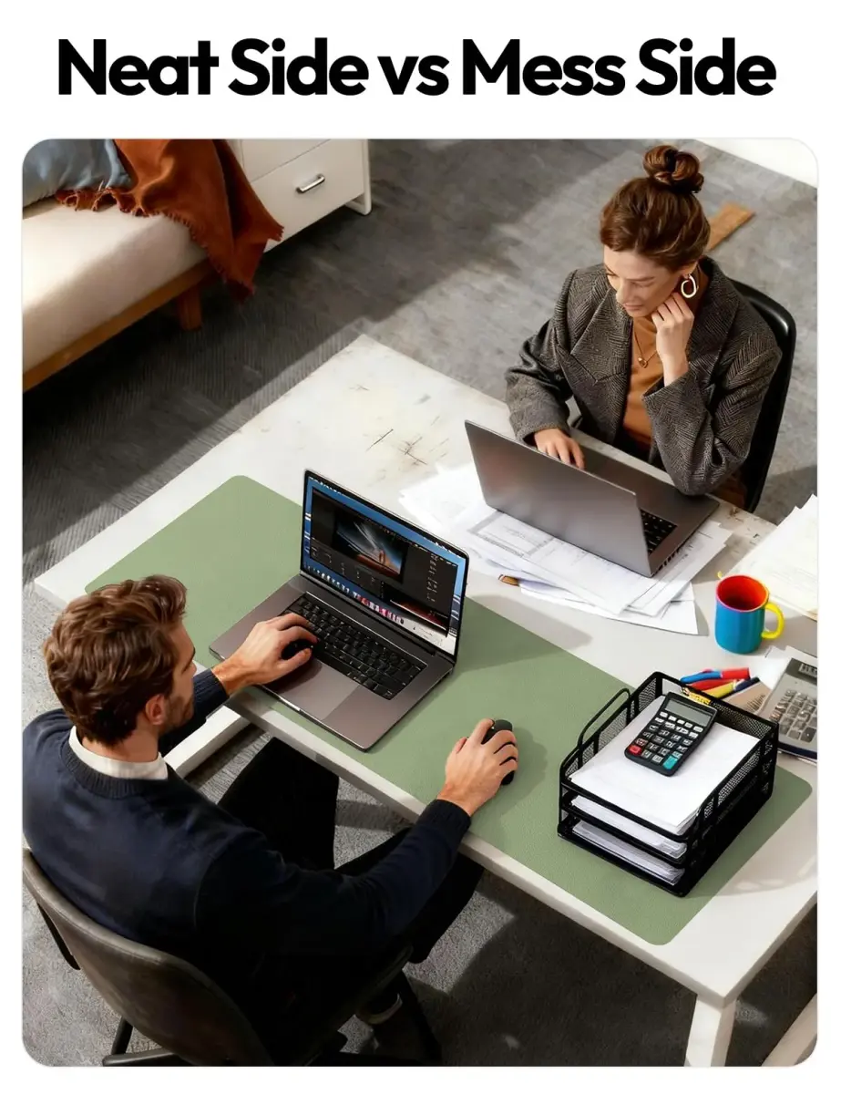 YSAGi Leather Desk Protector Large Mouse Mat 165.1cm x 43.7cm (65" x 17.2") | Protects Desks from Scratches and Spills - view 6