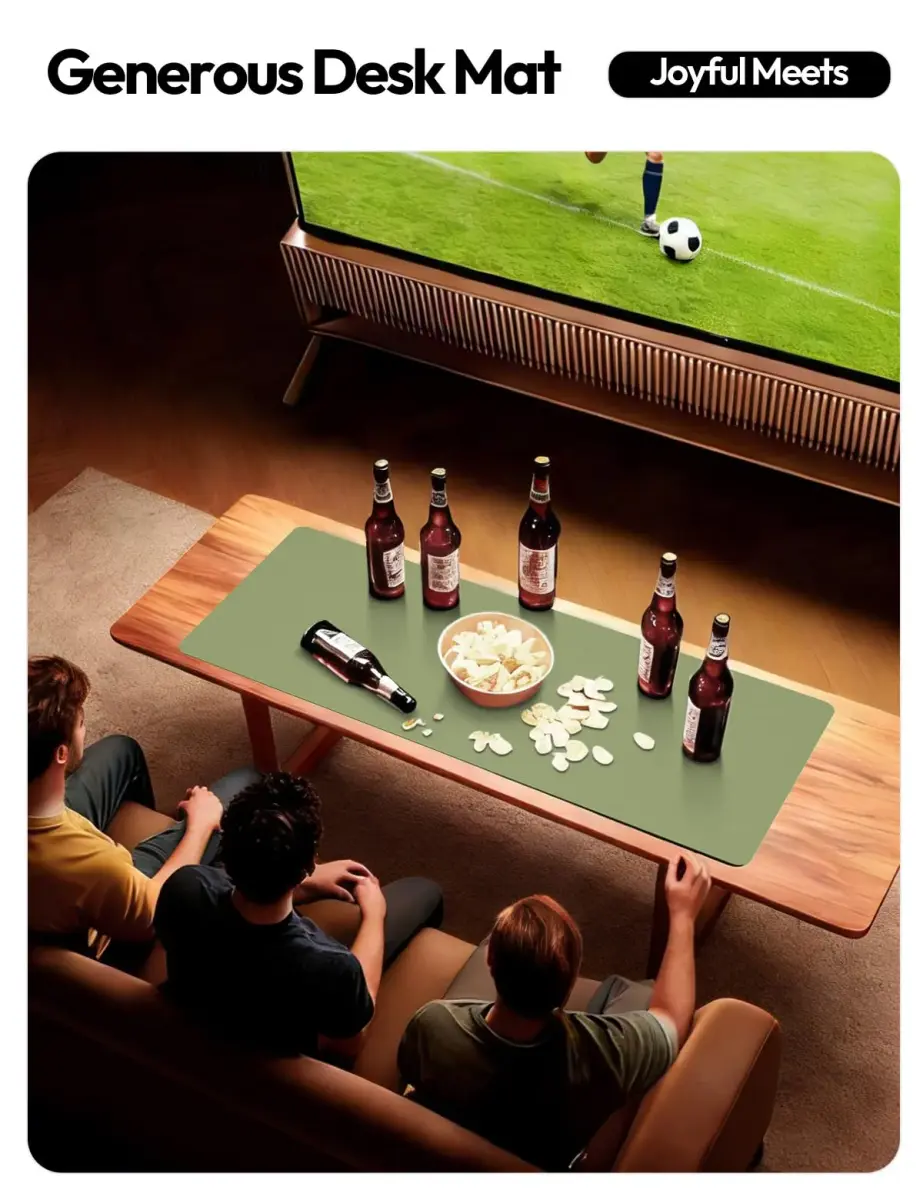 YSAGi Leather Desk Protector Large Mouse Mat 165.1cm x 43.7cm (65" x 17.2") | Protects Desks from Scratches and Spills - view 7