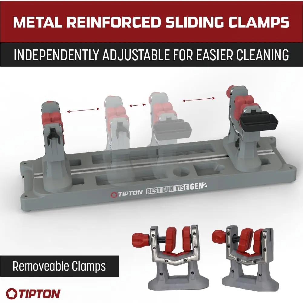 Tipton Best Gun Vise Gen 2 with Universal Mounting, Adjustable Gun Clamps, Vise Mod Accessory Storage, For Gun Maintenance, Cleaning, and Gunsmithing | Versatile firearm vise for gun care - view 2