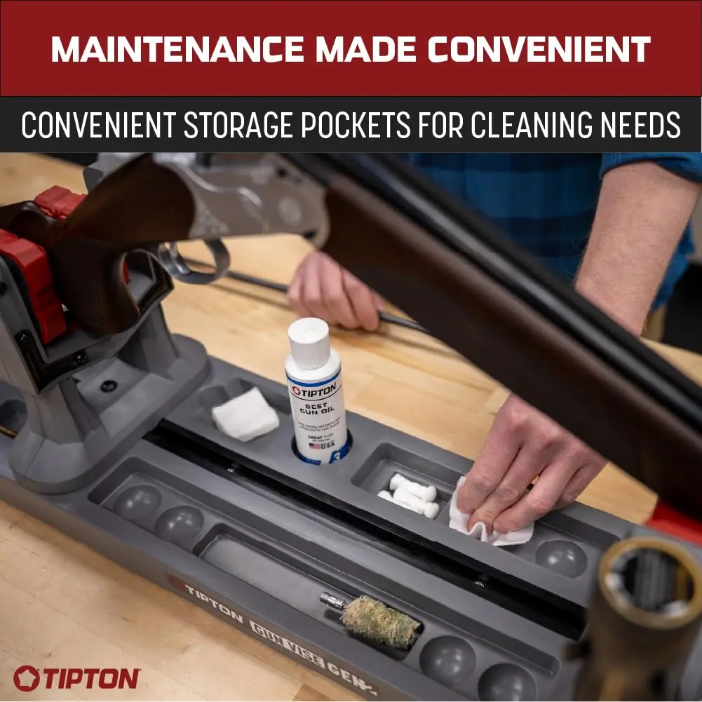 Tipton Best Gun Vise Gen 2 with Universal Mounting, Adjustable Gun Clamps, Vise Mod Accessory Storage, For Gun Maintenance, Cleaning, and Gunsmithing | Versatile firearm vise for gun care - view 4