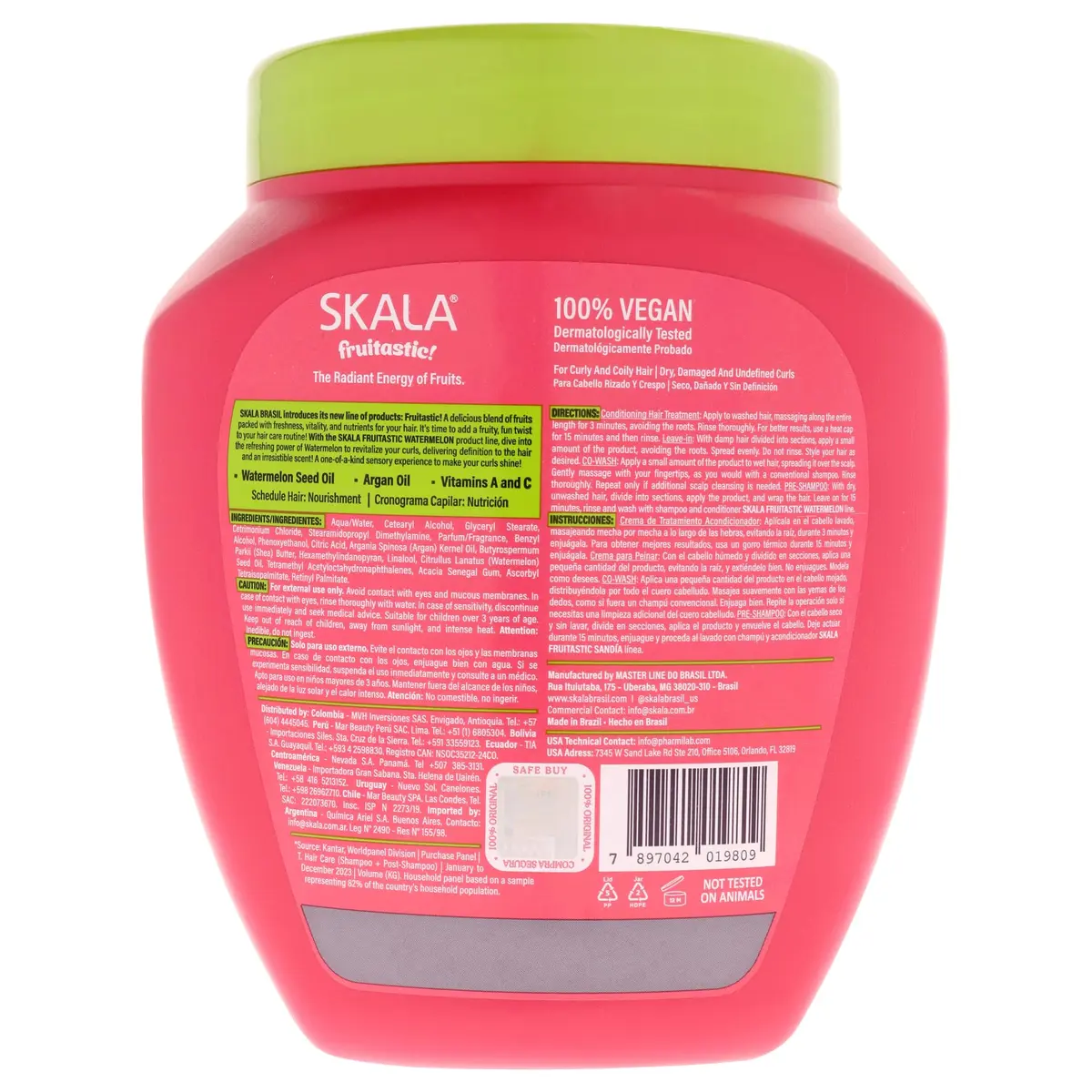 SKALA Watermelon 2 in 1 Treatment Cream & Leave In Conditioner, 1kg | Deep Hydration & Smoothing for Curly Hair - view 2