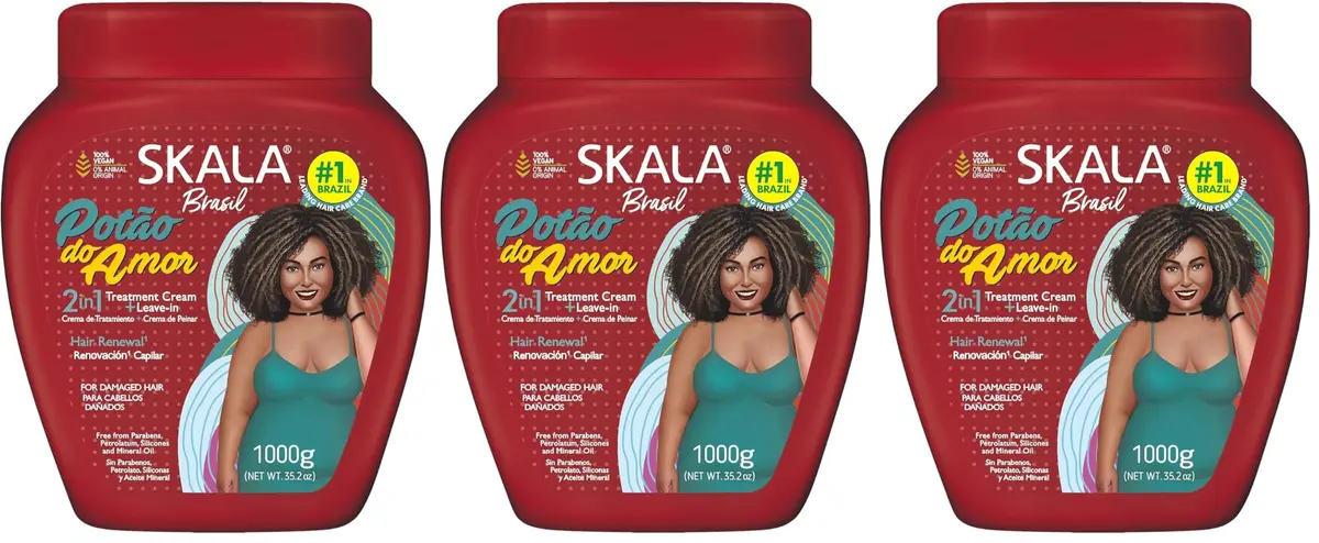 SKALA Potão do Amor 2 in 1 Treatment Cream & Leave In Conditioner 1000 g | Vegan Deep Hydration & Softening - main product image