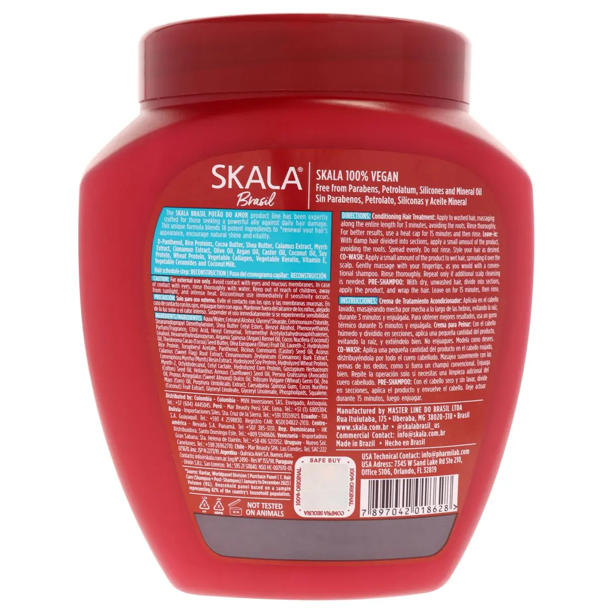 SKALA Potão do Amor 2 in 1 Treatment Cream & Leave In Conditioner 1000 g | Vegan Deep Hydration & Softening - view 2
