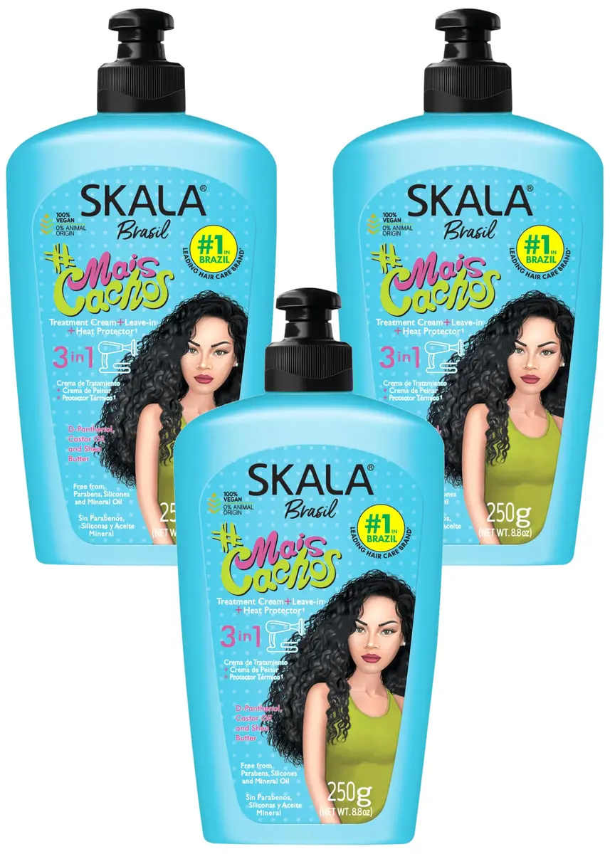 SKALA #Mais Cachos 3 in 1 Leave In Conditioner for Curly Hair | Vegan Hydration & Curl Definition (70-120 chars) - main product image